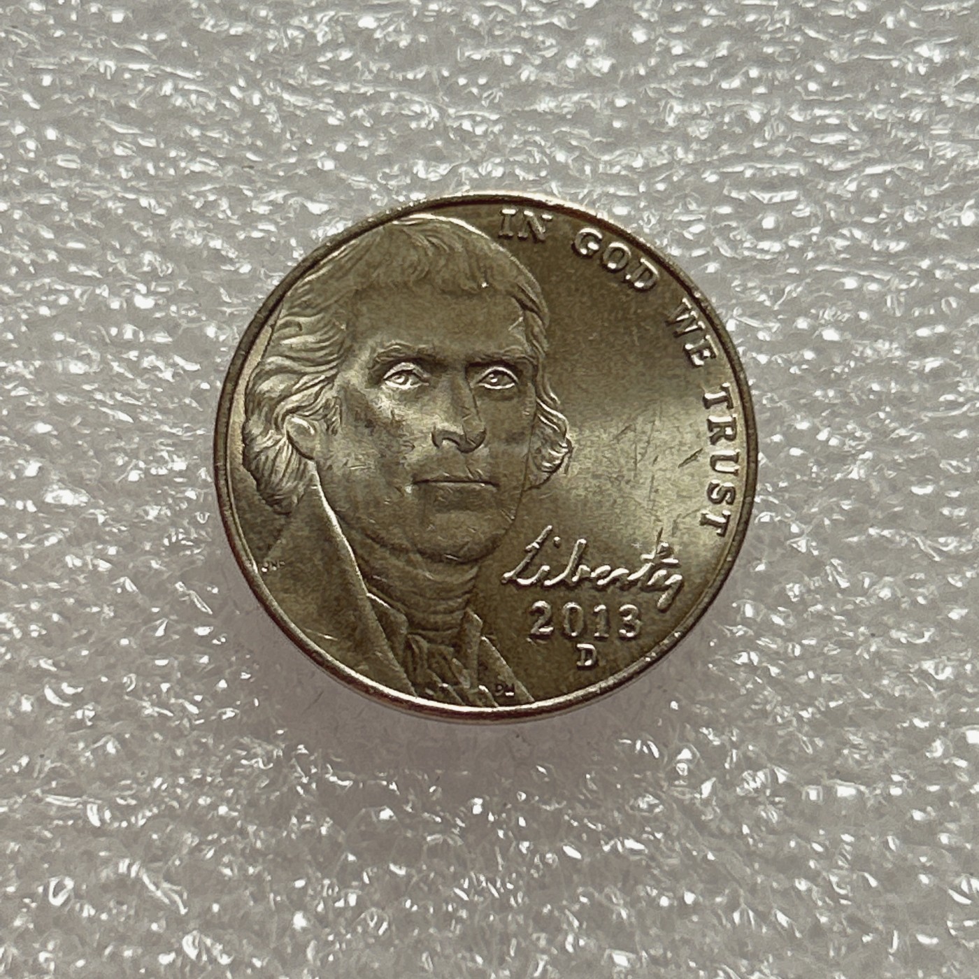 全场一元起拍 世界钱币散币场 第五期 2013年 美国5美分 总统杰斐逊纪念币