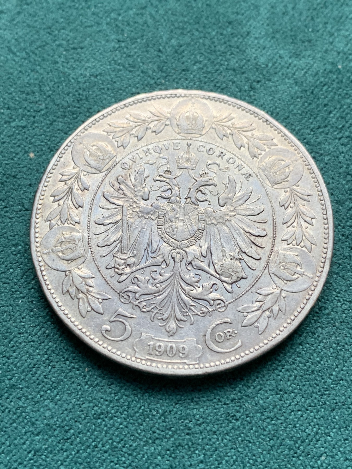 《竞宝斋》第180场-周日，周一2场 (全场包邮) 2枚一组 奥地利约瑟夫一世1900、1909年1克朗+5克朗银币