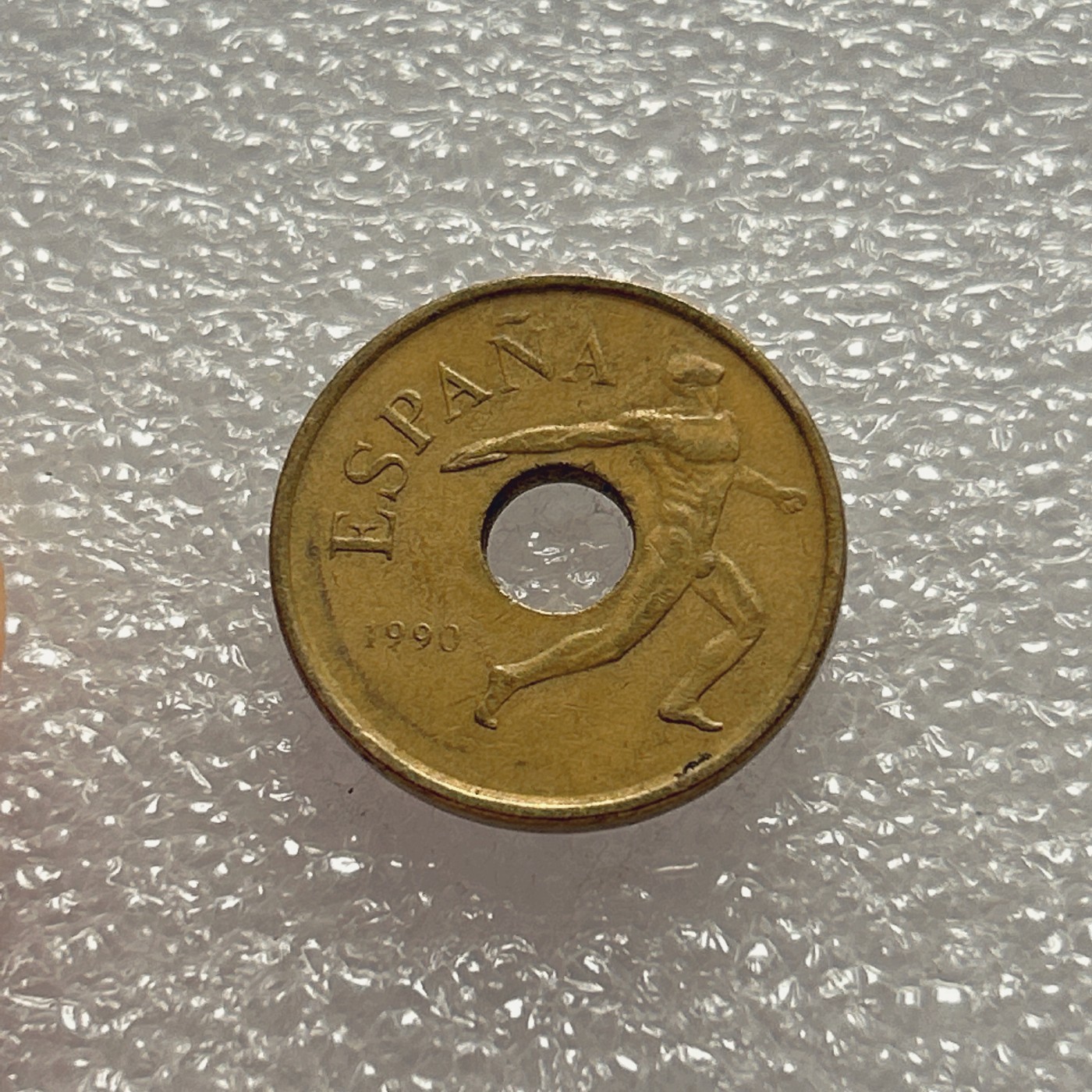 全场一元起拍 世界钱币散币场 第五期 西班牙 25比塞塔 1990年 中空币