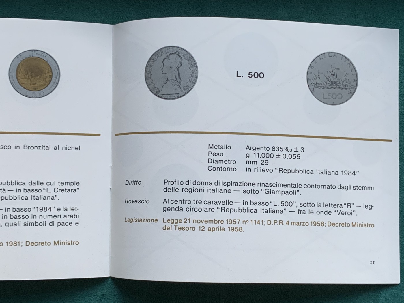 《竞宝斋》第180场-周日，周一2场 (全场包邮) 意大利，1984，普制套币 含帆船银币