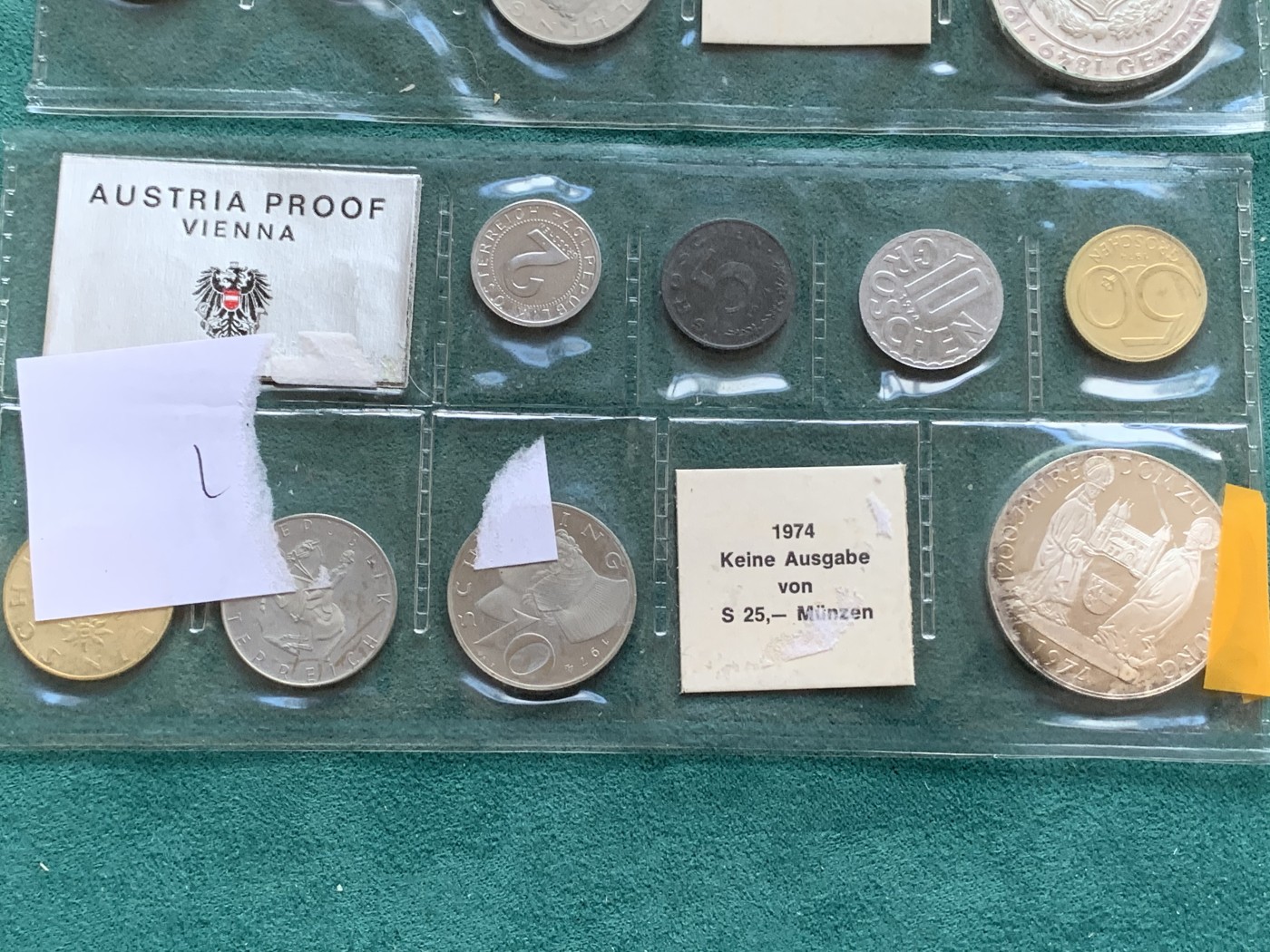 《竞宝斋》第180场-周日，周一2场 (全场包邮) 两套一组 奥地利，1974，精制套币