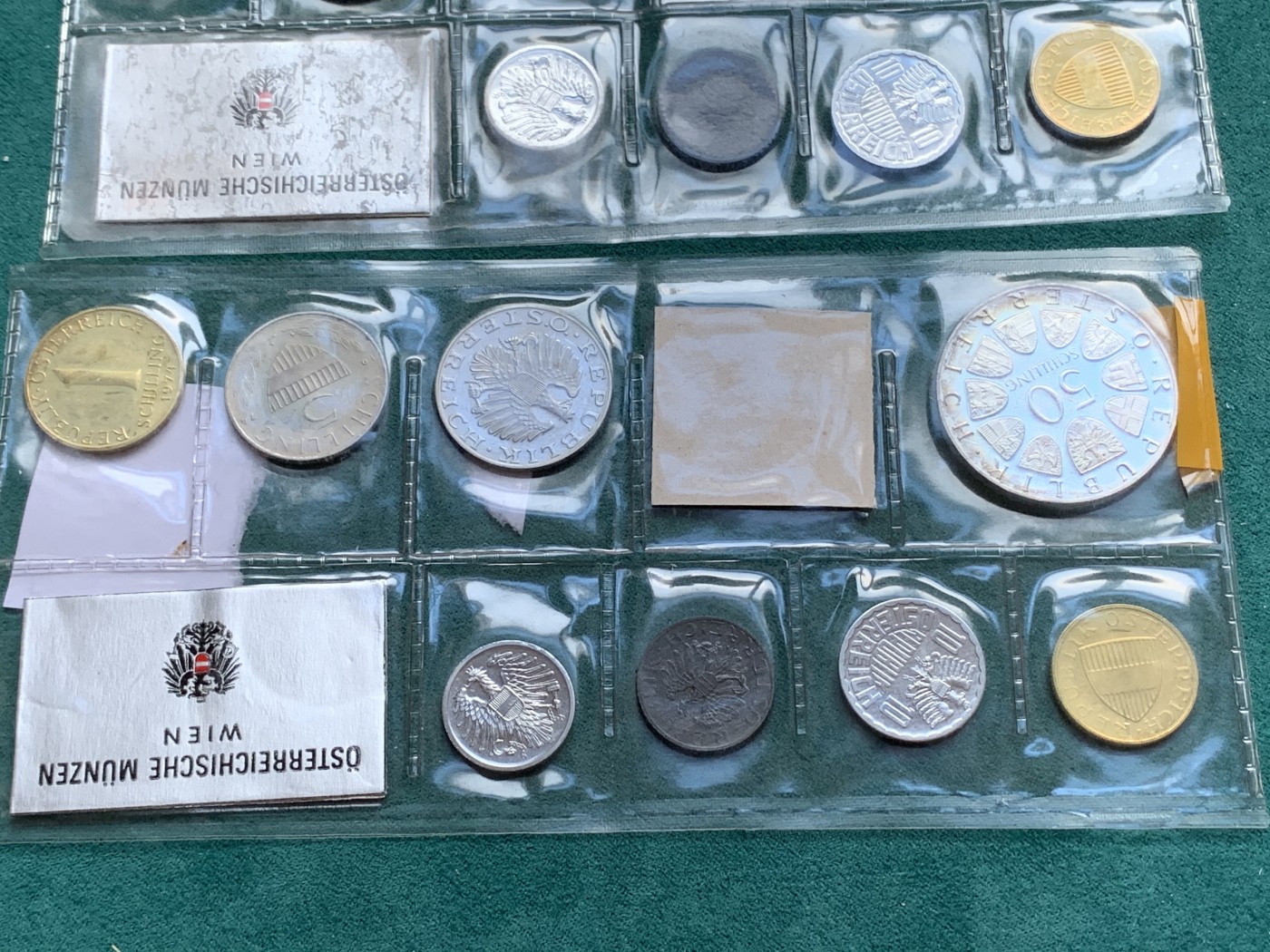 《竞宝斋》第180场-周日，周一2场 (全场包邮) 两套一组 奥地利，1974，精制套币