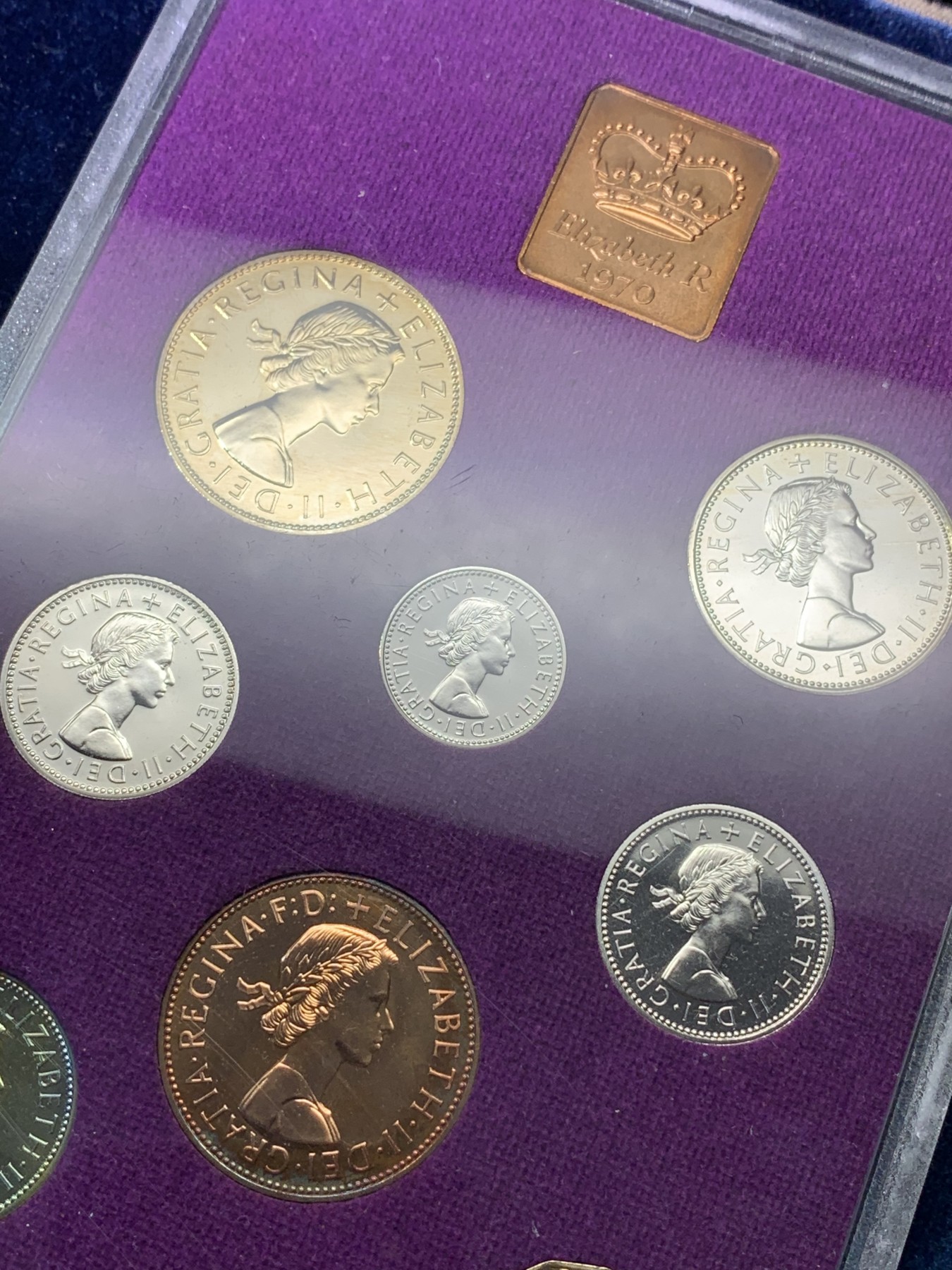 《竞宝斋》第180场-周日，周一2场 (全场包邮) 英国 1970年伊丽莎白二世精制套币，12进制关门币