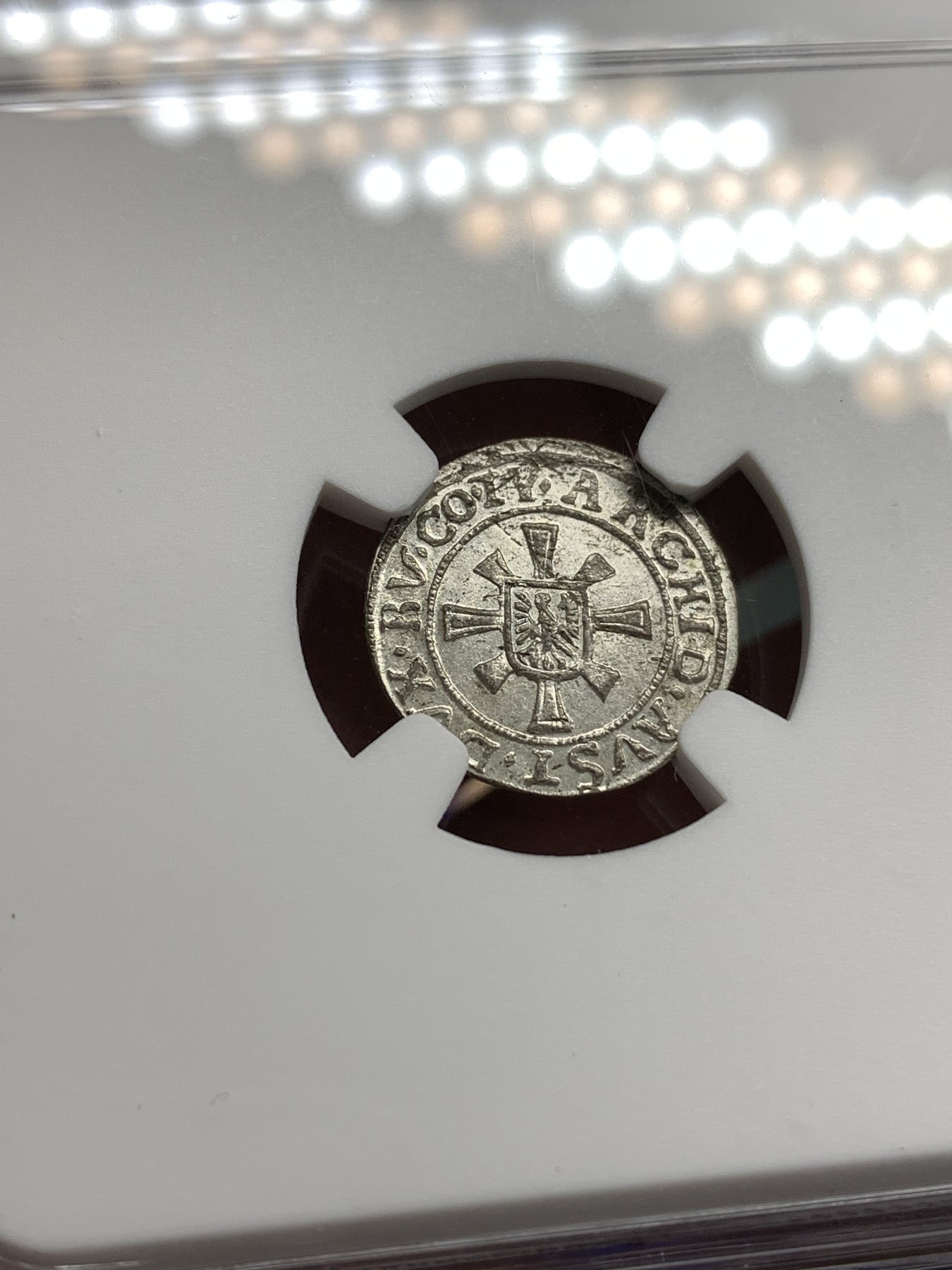 《竞宝斋》第180场-周日，周一2场 (全场包邮) NGC MS64亚军 神罗奥地利1657年利奥波德一世1克鲁泽银币