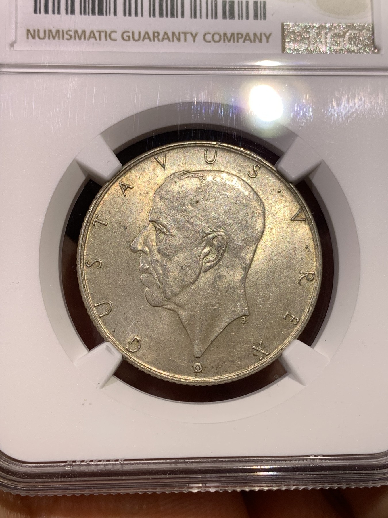 《竞宝斋》第180场-周日，周一2场 (全场包邮) NGC-MS63 瑞典1938年 三百周年纪念 2克朗银币