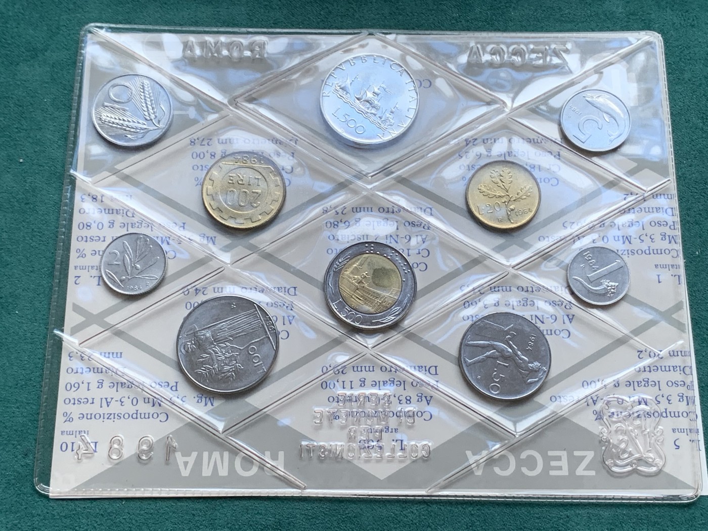 《竞宝斋》第180场-周日，周一2场 (全场包邮) 意大利，1984，普制套币 含帆船银币