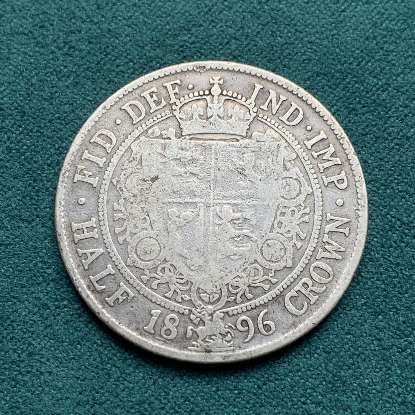 《竞宝斋》第180场-周日，周一2场 (全场包邮) 英国 1896年 披纱版 半克朗银币