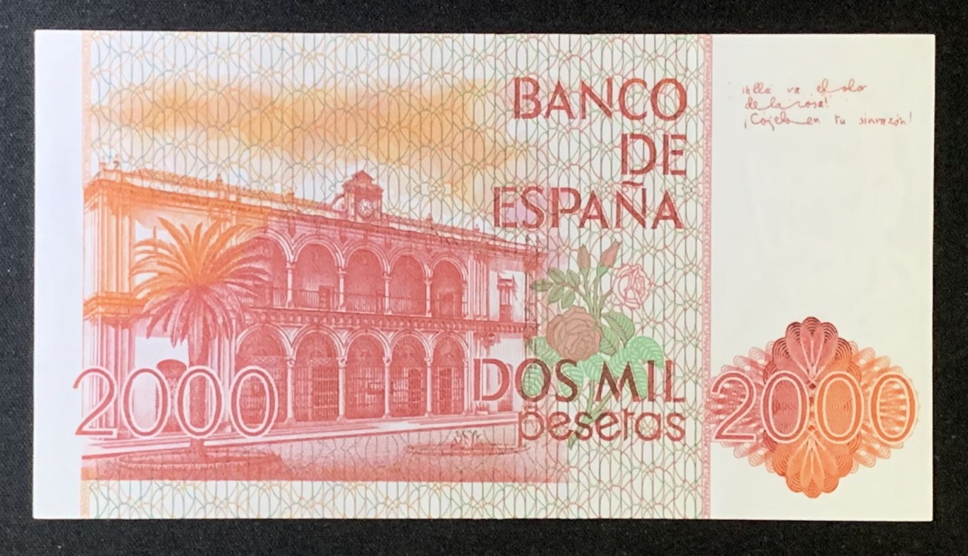 紫瑗钱币——第306期拍卖 西班牙 1983年 胡安·拉蒙·希门尼斯 2000比塞塔 AU