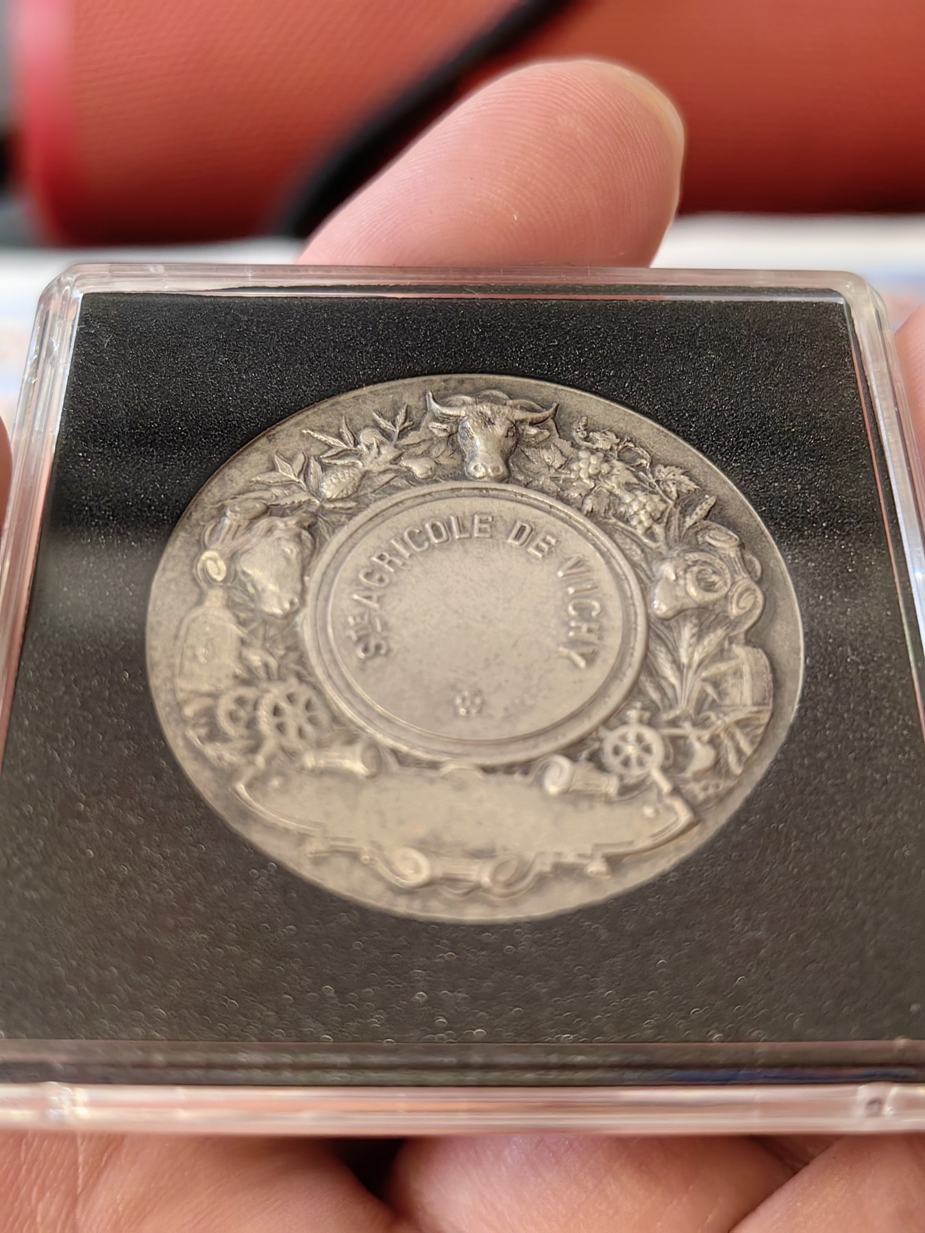 橡树集藏-006场 海纳百川 1880年左右法国镀银章 园艺培植 朦胧化艺术处理 品相极佳 赠送灯塔保护盒