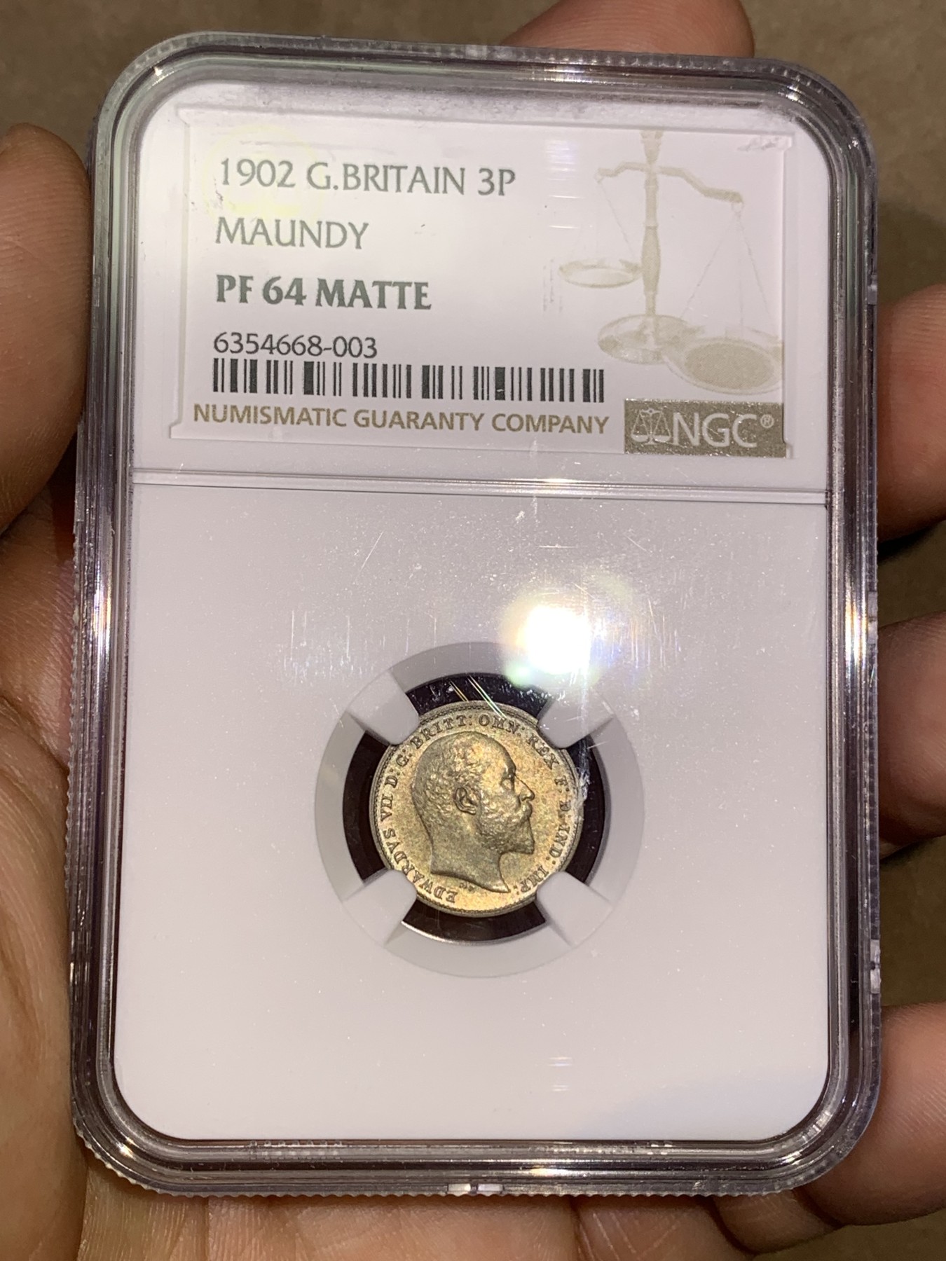 《竞宝斋》第180场-周日，周一2场 (全场包邮) 4枚一组 NGC PF61-64 MATTE 英国1902 爱德华七世 洗脚币 包浆好 MATTE 难得