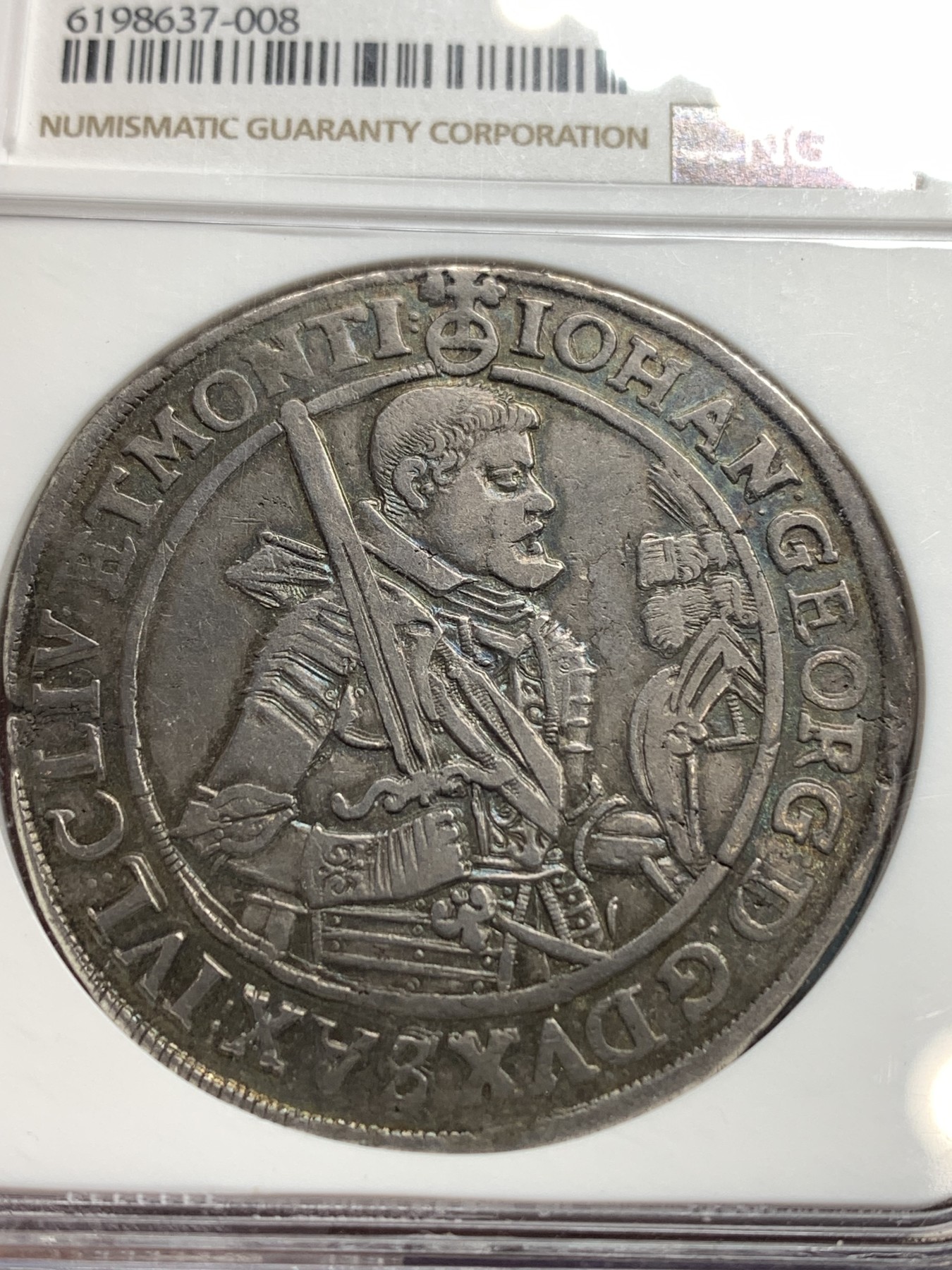 《竞宝斋》第180场-周日，周一2场 (全场包邮) NGC VF35 神圣罗马帝国 1626年 萨克森选帝侯 1泰勒银币