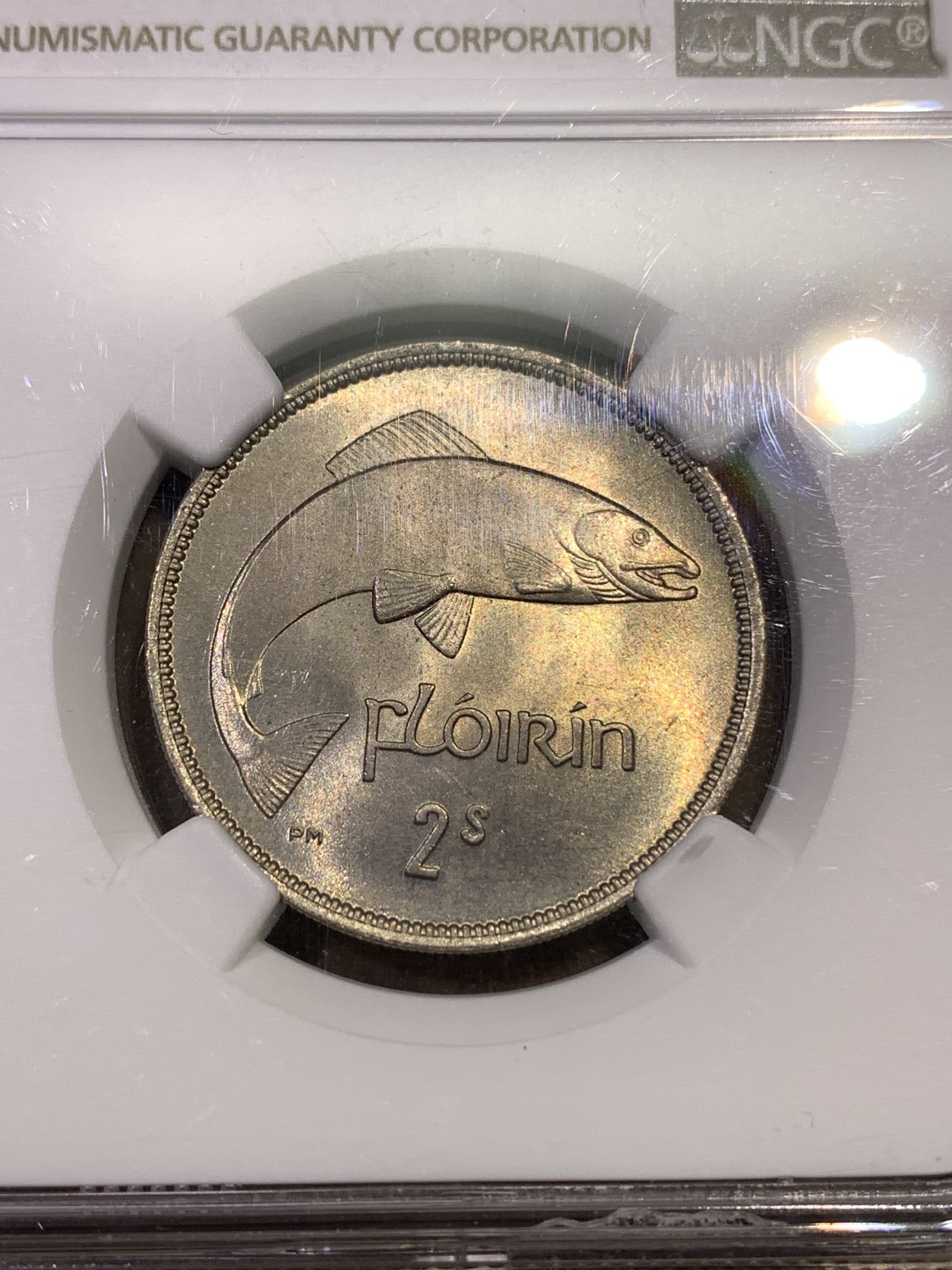 《竞宝斋》第180场-周日，周一2场 (全场包邮) NGC MS65 爱尔兰1954年2先令