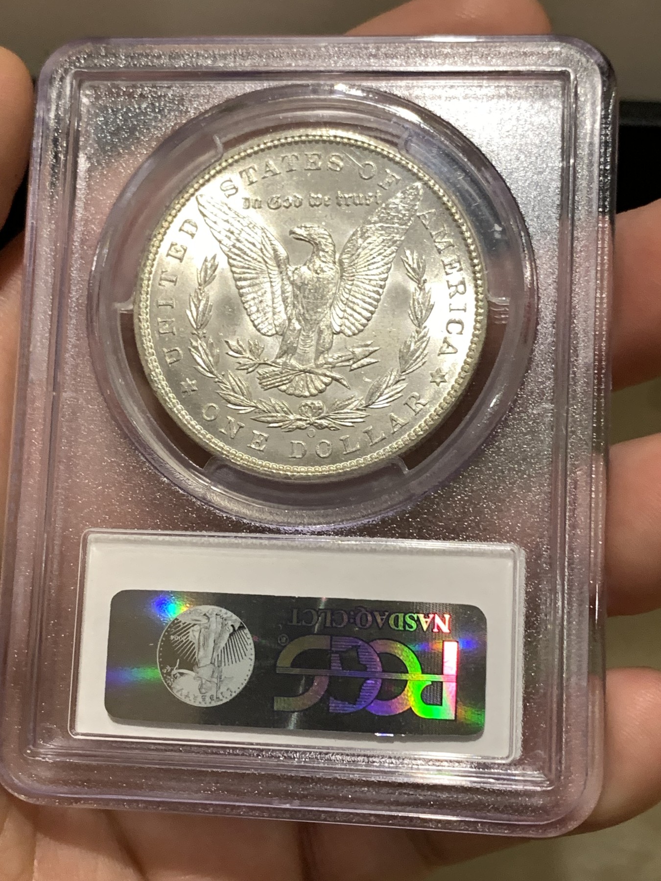 《竞宝斋》第180场-周日，周一2场 (全场包邮) PCGS-MS65 美国 1898-O 摩根银元