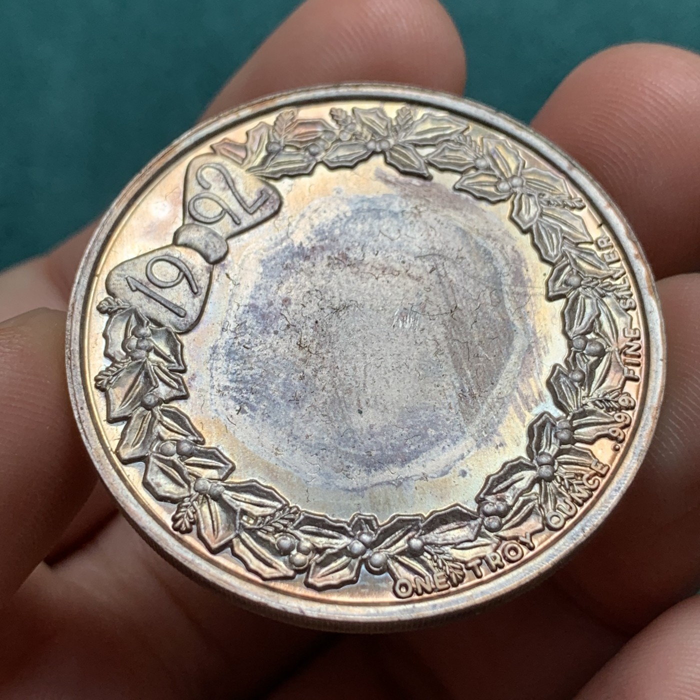 《竞宝斋》第180场-周日，周一2场 (全场包邮) 1992年 宗教银章 999银 一盎司 31.1克