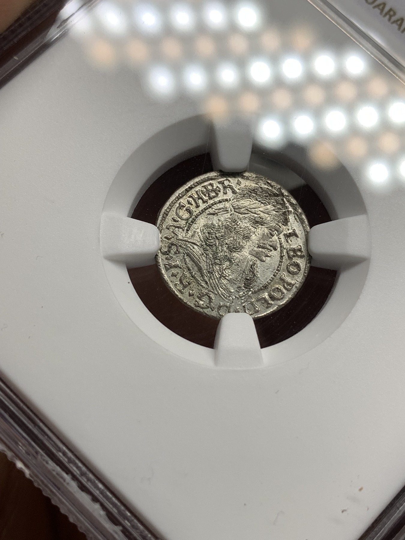 《竞宝斋》第180场-周日，周一2场 (全场包邮) NGC MS64亚军 神罗奥地利1657年利奥波德一世1克鲁泽银币