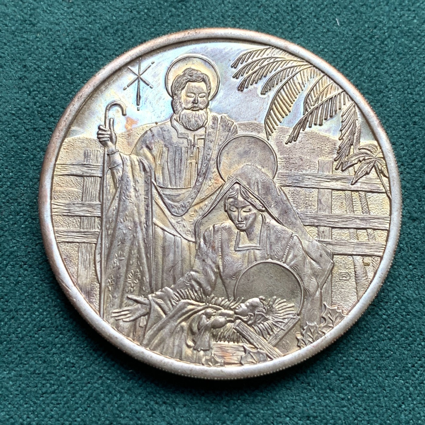 《竞宝斋》第180场-周日，周一2场 (全场包邮) 1992年 宗教银章 999银 一盎司 31.1克