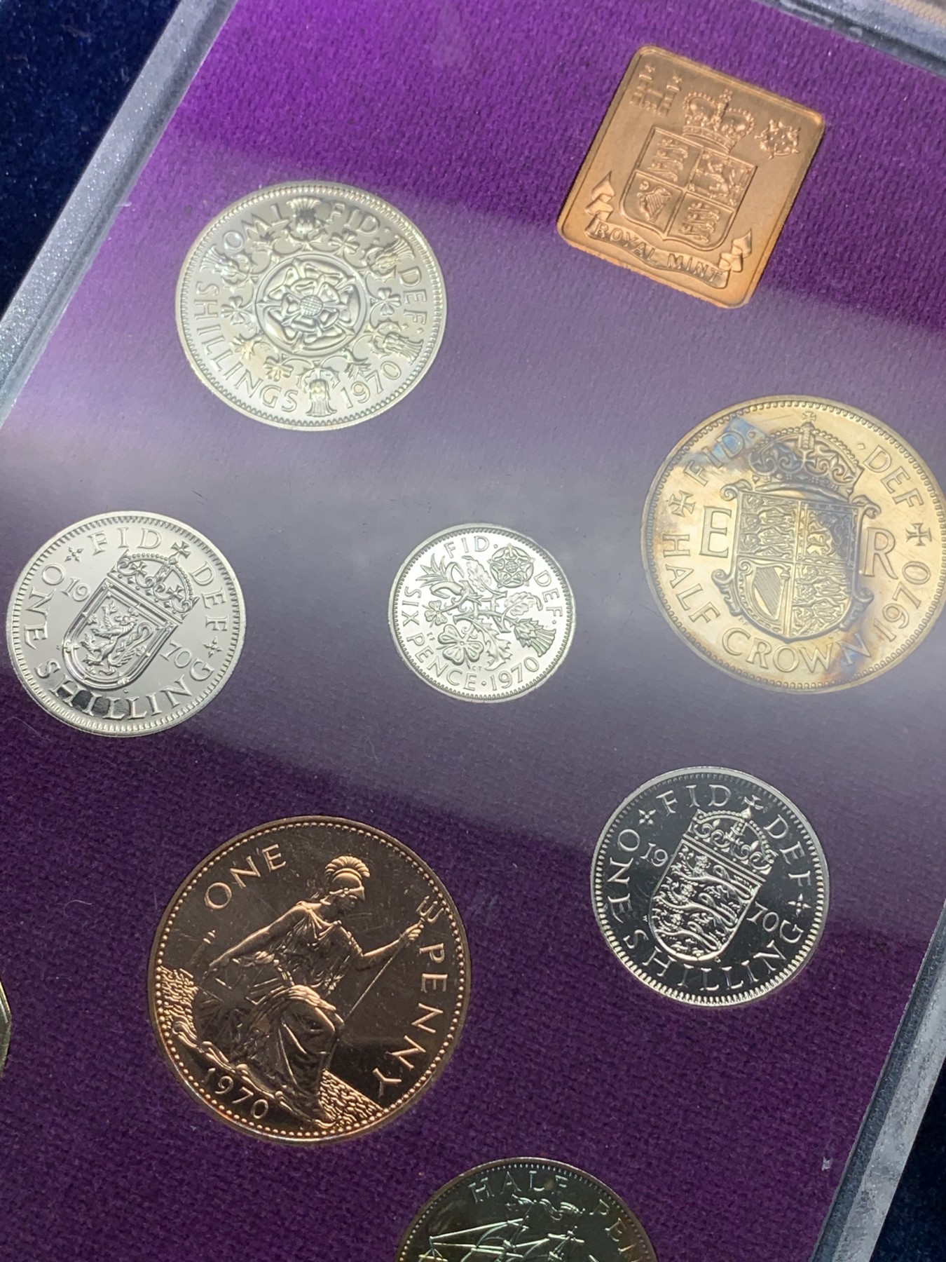 《竞宝斋》第180场-周日，周一2场 (全场包邮) 英国 1970年伊丽莎白二世精制套币，12进制关门币