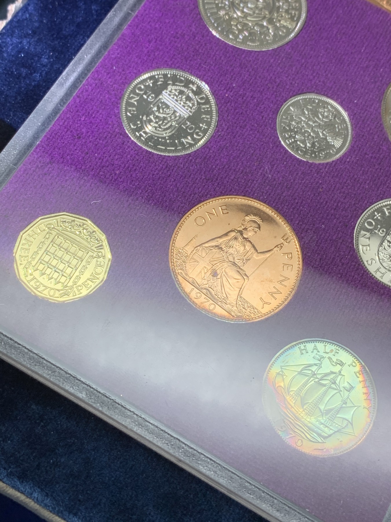 《竞宝斋》第180场-周日，周一2场 (全场包邮) 英国 1970年伊丽莎白二世精制套币，12进制关门币