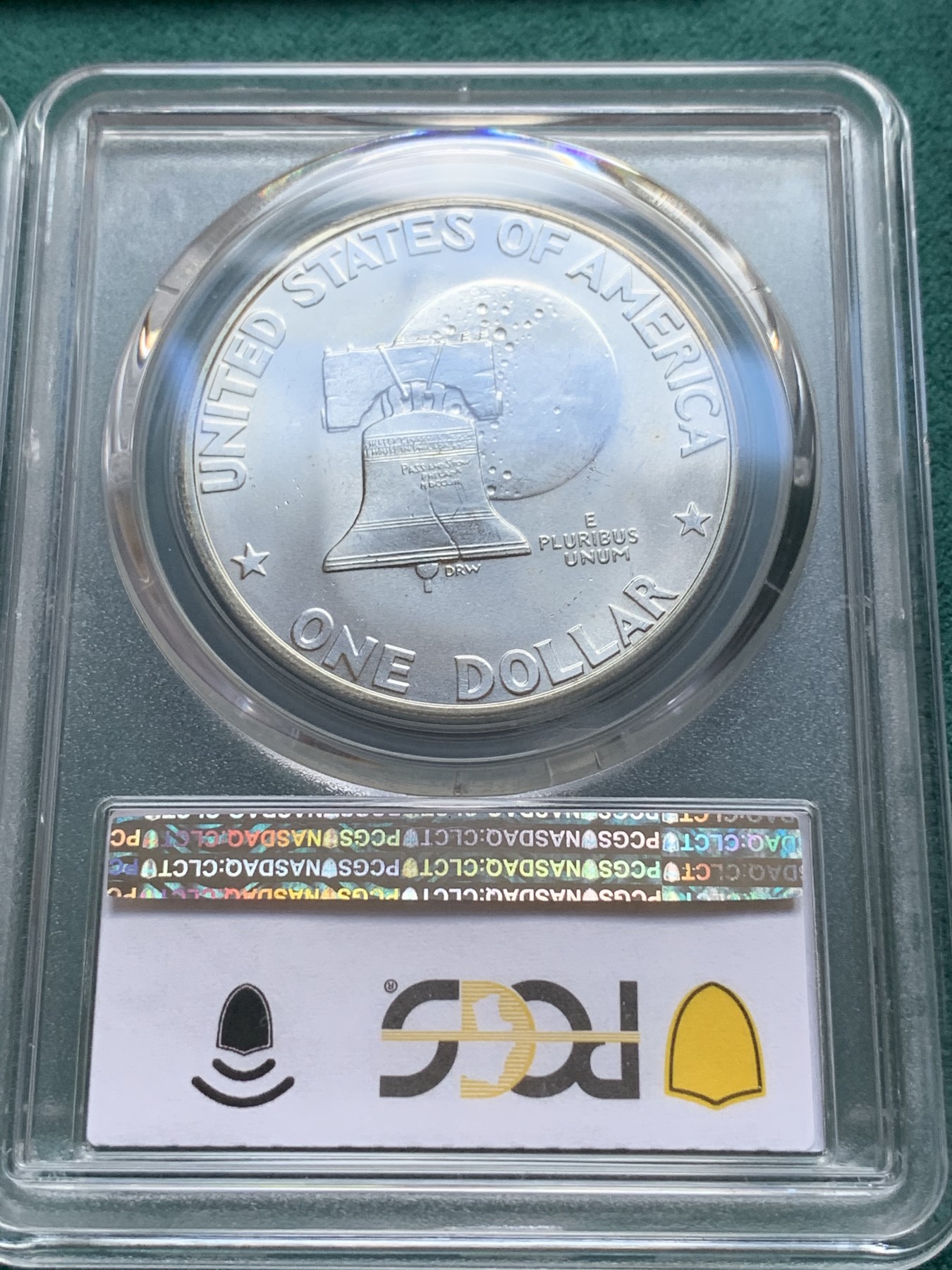 《竞宝斋》第180场-周日，周一2场 (全场包邮) 3枚一组 PCGS MS65-66 美国建国300周年纪念银币一组三枚，银币少见 带袋子 高分