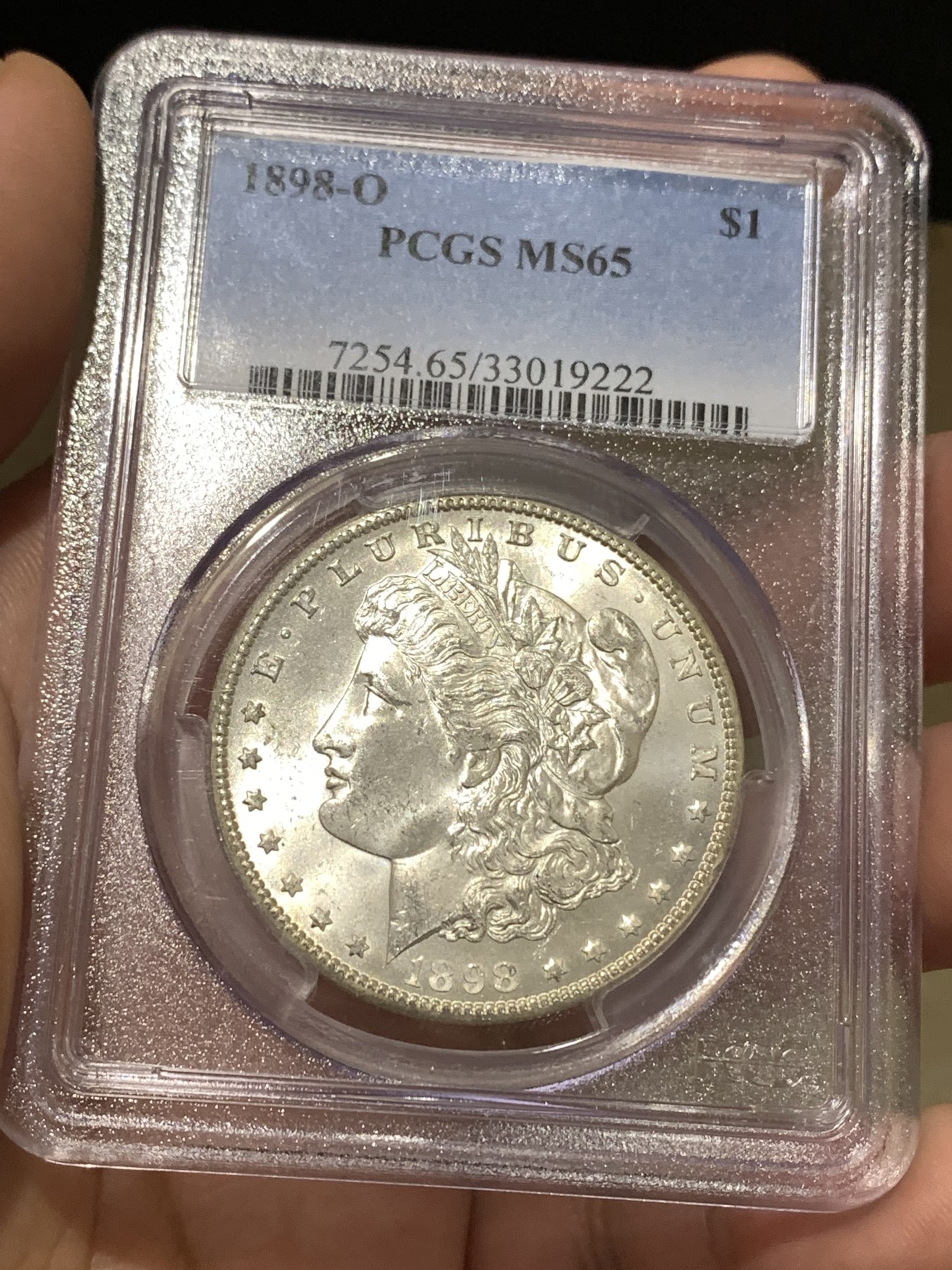 《竞宝斋》第180场-周日，周一2场 (全场包邮) PCGS-MS65 美国 1898-O 摩根银元