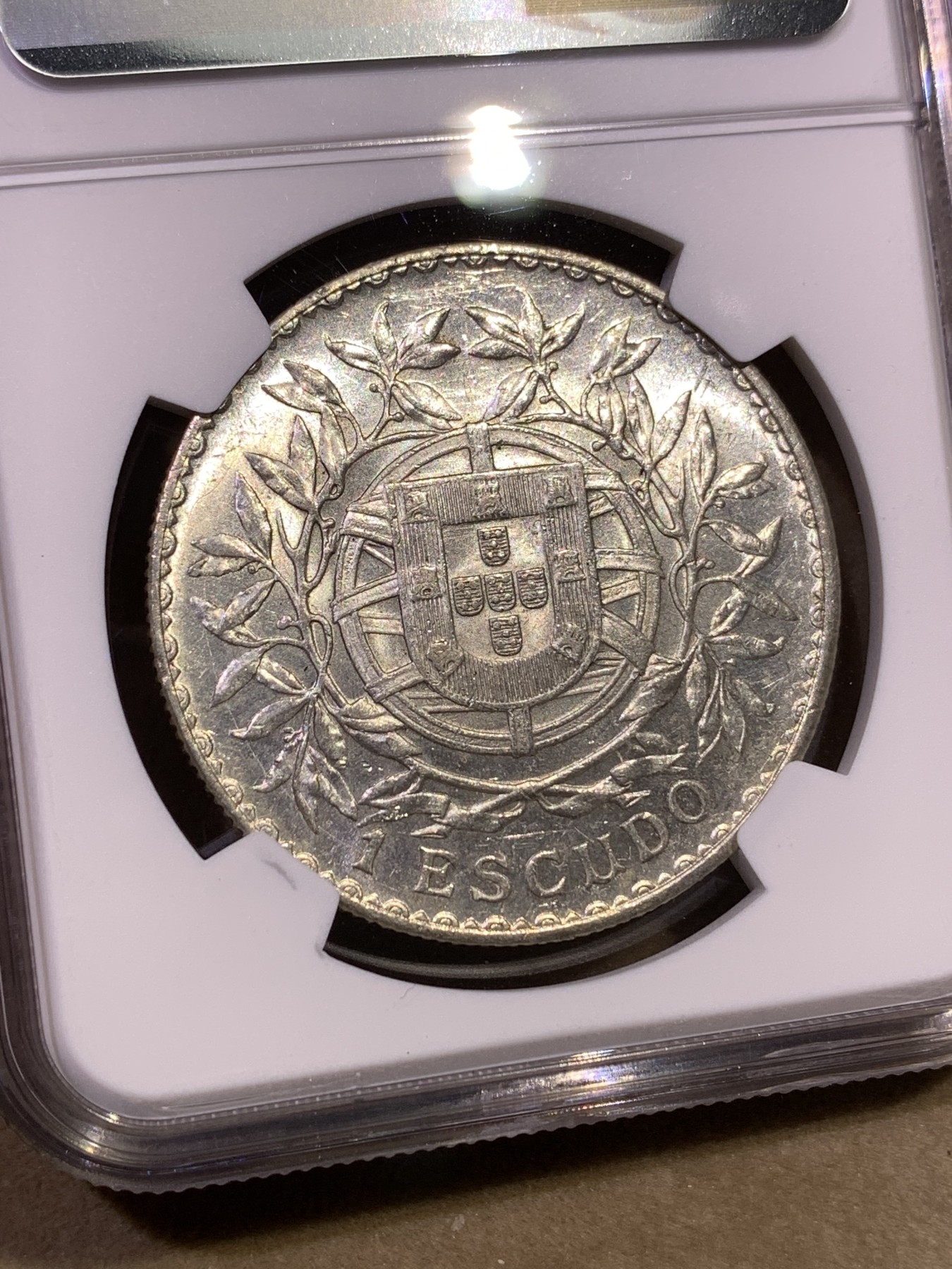 《竞宝斋》第180场-周日，周一2场 (全场包邮) NGC-UNC 葡萄牙1916年 1埃斯库多大银币