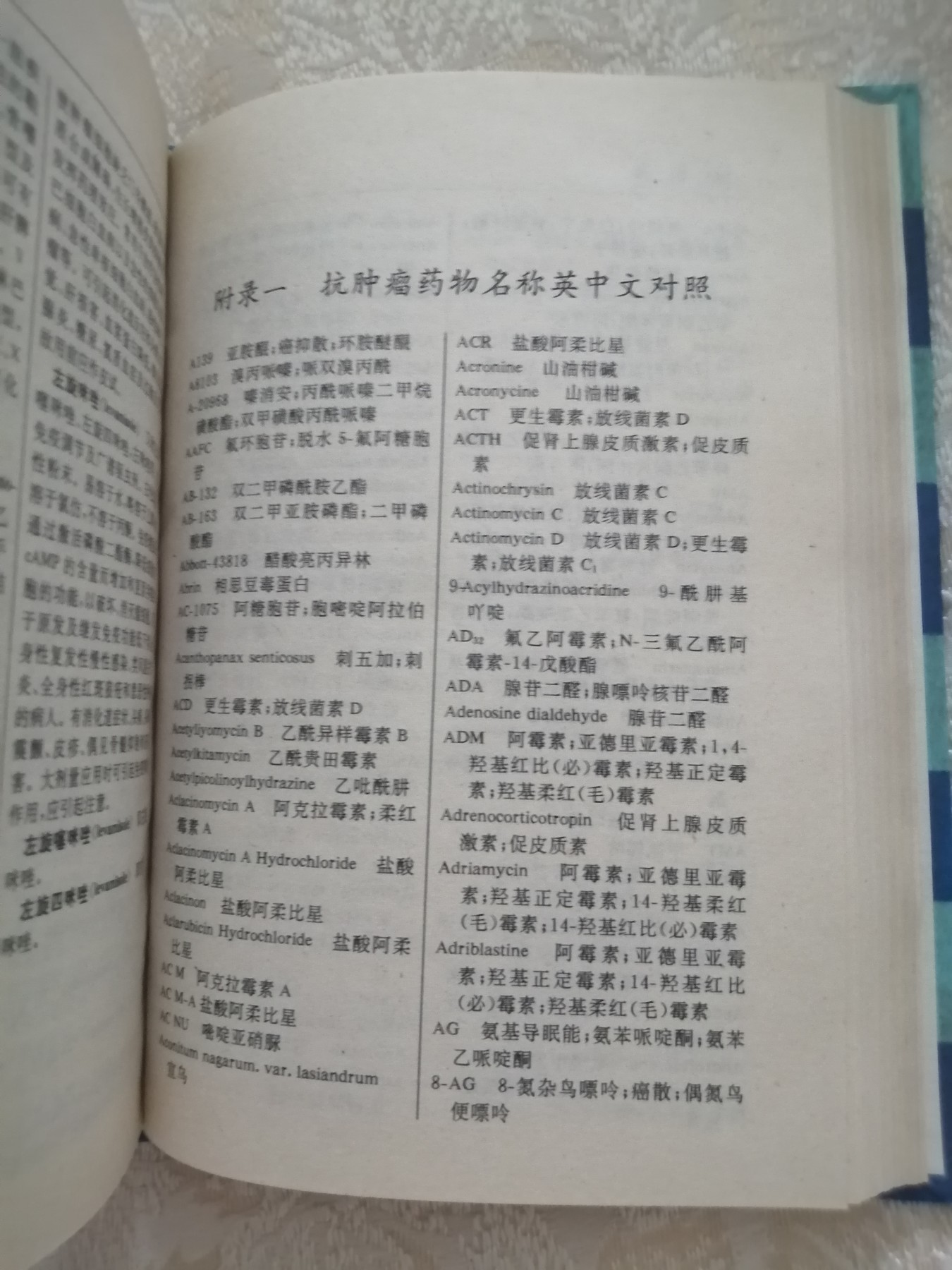 肿瘤学词典（作者签名）。