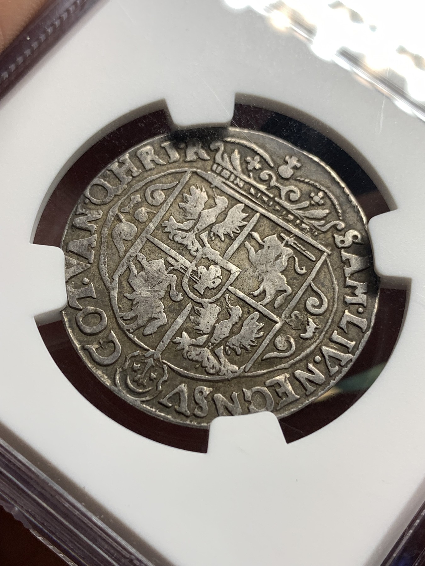 《竞宝斋》第180场-周日，周一2场 (全场包邮) NGC-XF40 波兰 1623年 齐格蒙特三世 1/4泰勒 银币 原味好品 细节清晰 稀少品种