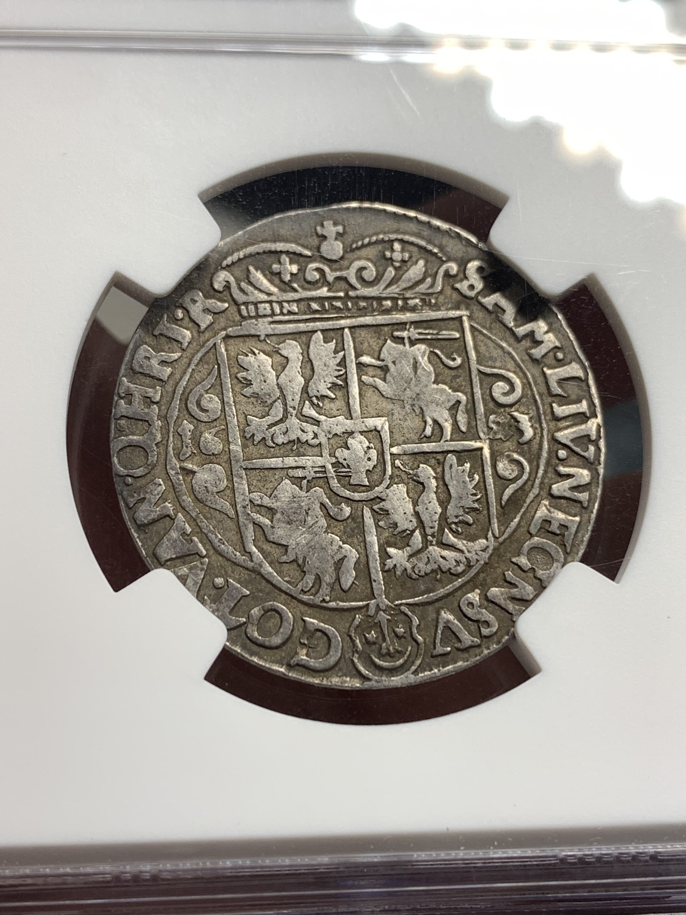 《竞宝斋》第180场-周日，周一2场 (全场包邮) NGC-XF40 波兰 1623年 齐格蒙特三世 1/4泰勒 银币 原味好品 细节清晰 稀少品种