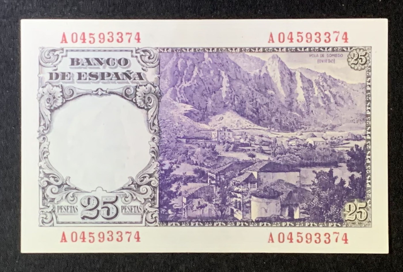 紫瑗钱币——第306期拍卖 西班牙 1946年 埃斯特拉达 25比塞塔 UNC