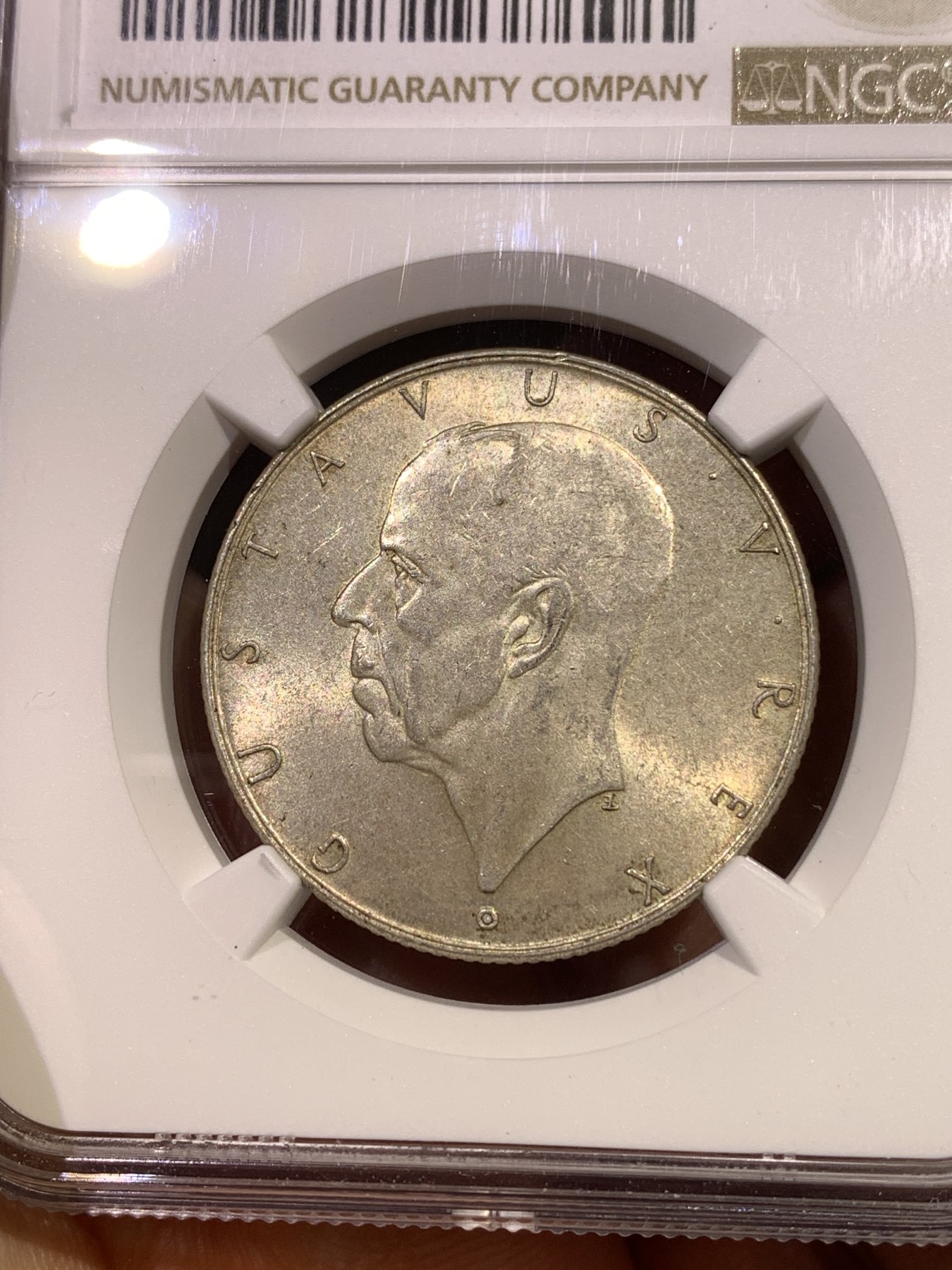 《竞宝斋》第180场-周日，周一2场 (全场包邮) NGC-MS63 瑞典1938年 三百周年纪念 2克朗银币