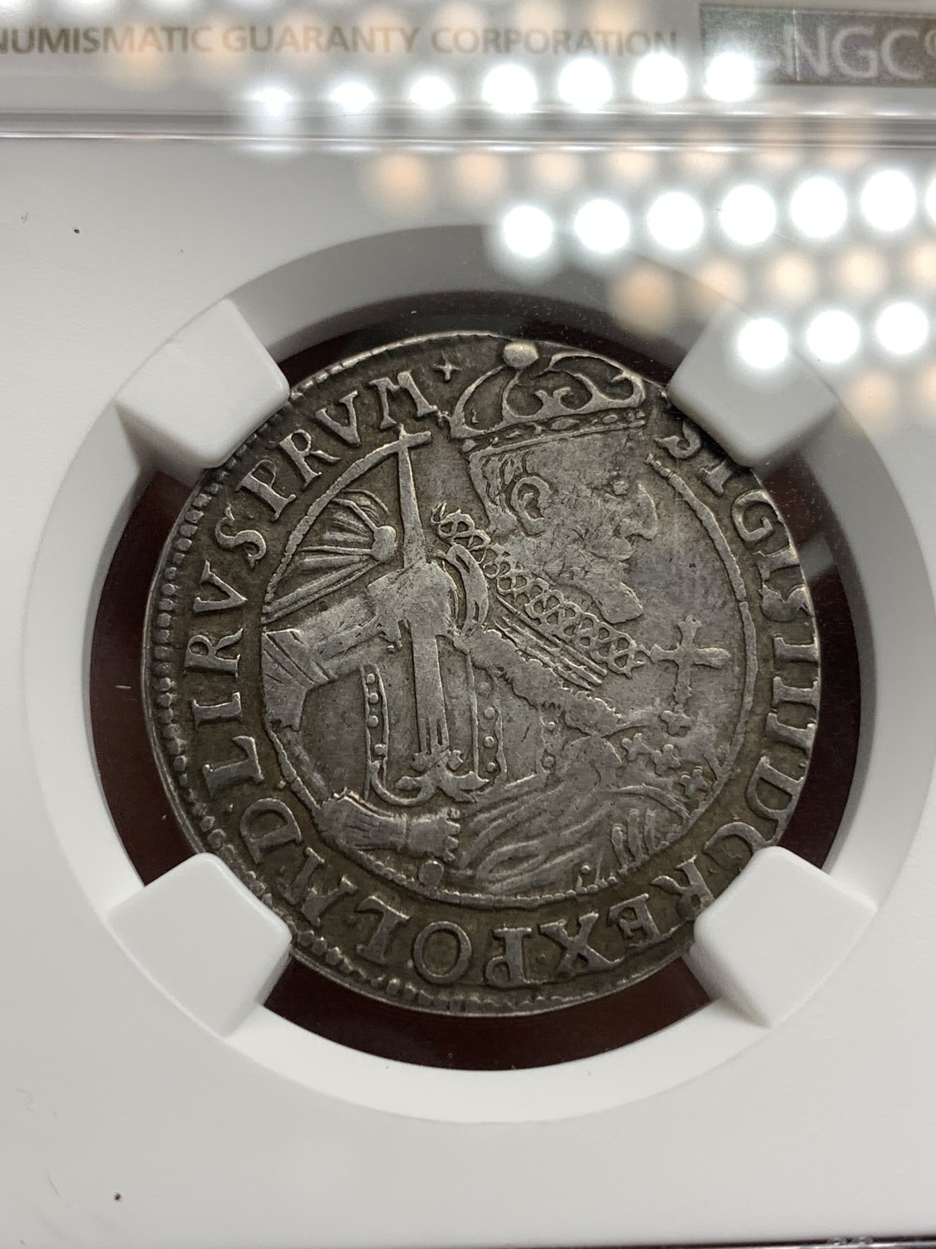 《竞宝斋》第180场-周日，周一2场 (全场包邮) NGC-XF40 波兰 1623年 齐格蒙特三世 1/4泰勒 银币 原味好品 细节清晰 稀少品种