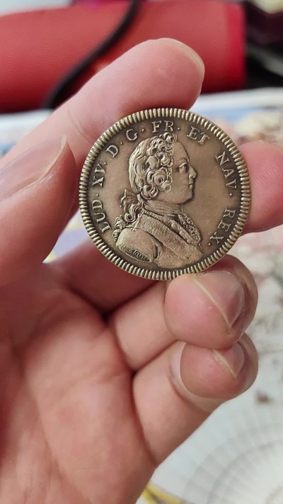 橡树集藏-006场 海纳百川 1729年法国银章 路易十五 战争大象 丰饶角边铭