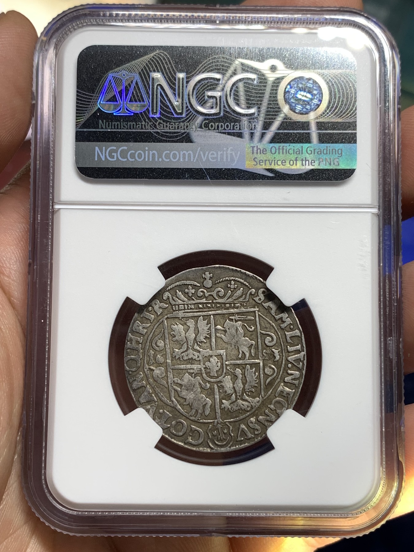 《竞宝斋》第180场-周日，周一2场 (全场包邮) NGC-XF40 波兰 1623年 齐格蒙特三世 1/4泰勒 银币 原味好品 细节清晰 稀少品种