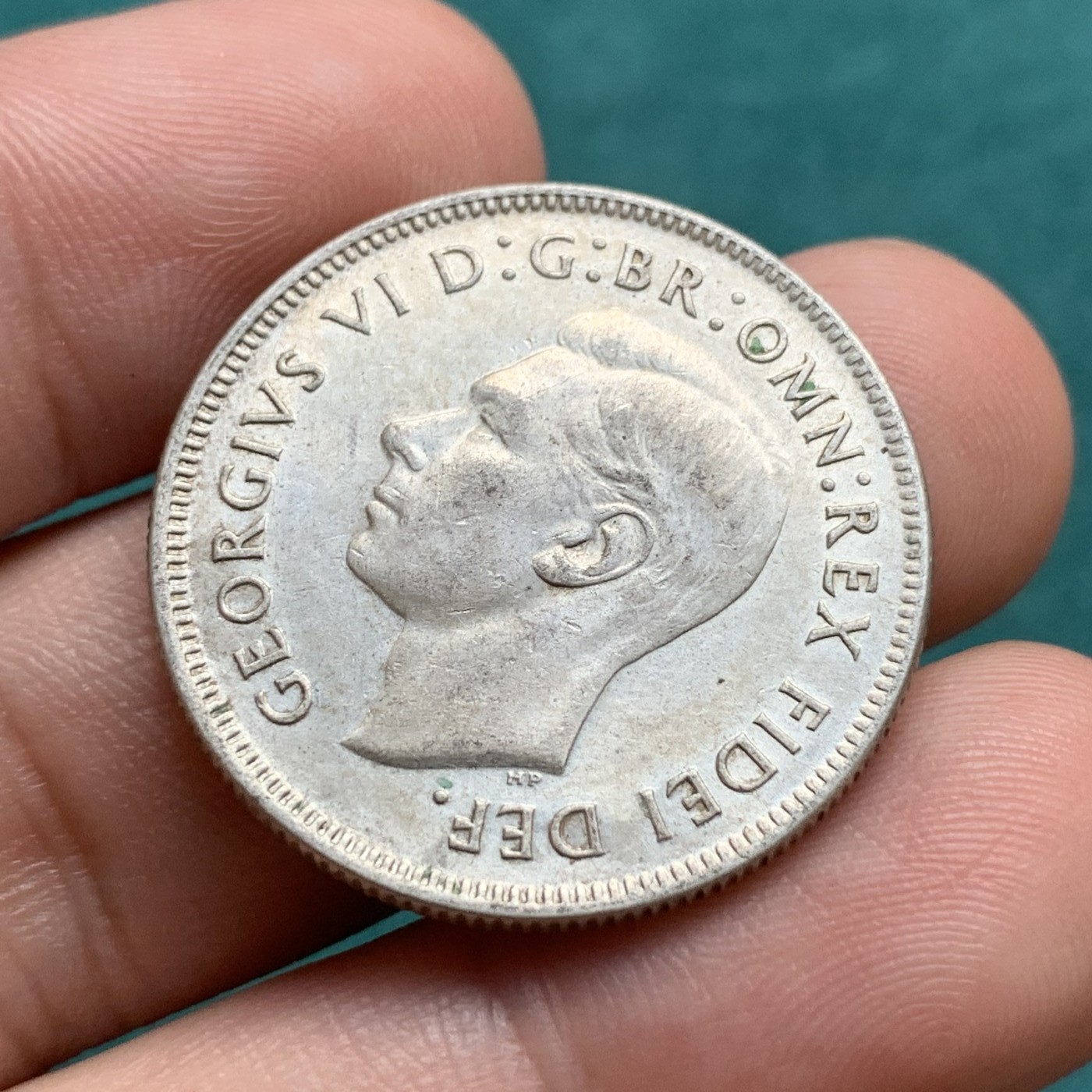 《竞宝斋》第180场-周日，周一2场 (全场包邮) 澳大利亚1951年澳联邦成立50周年纪念 乔治六世1福林银币