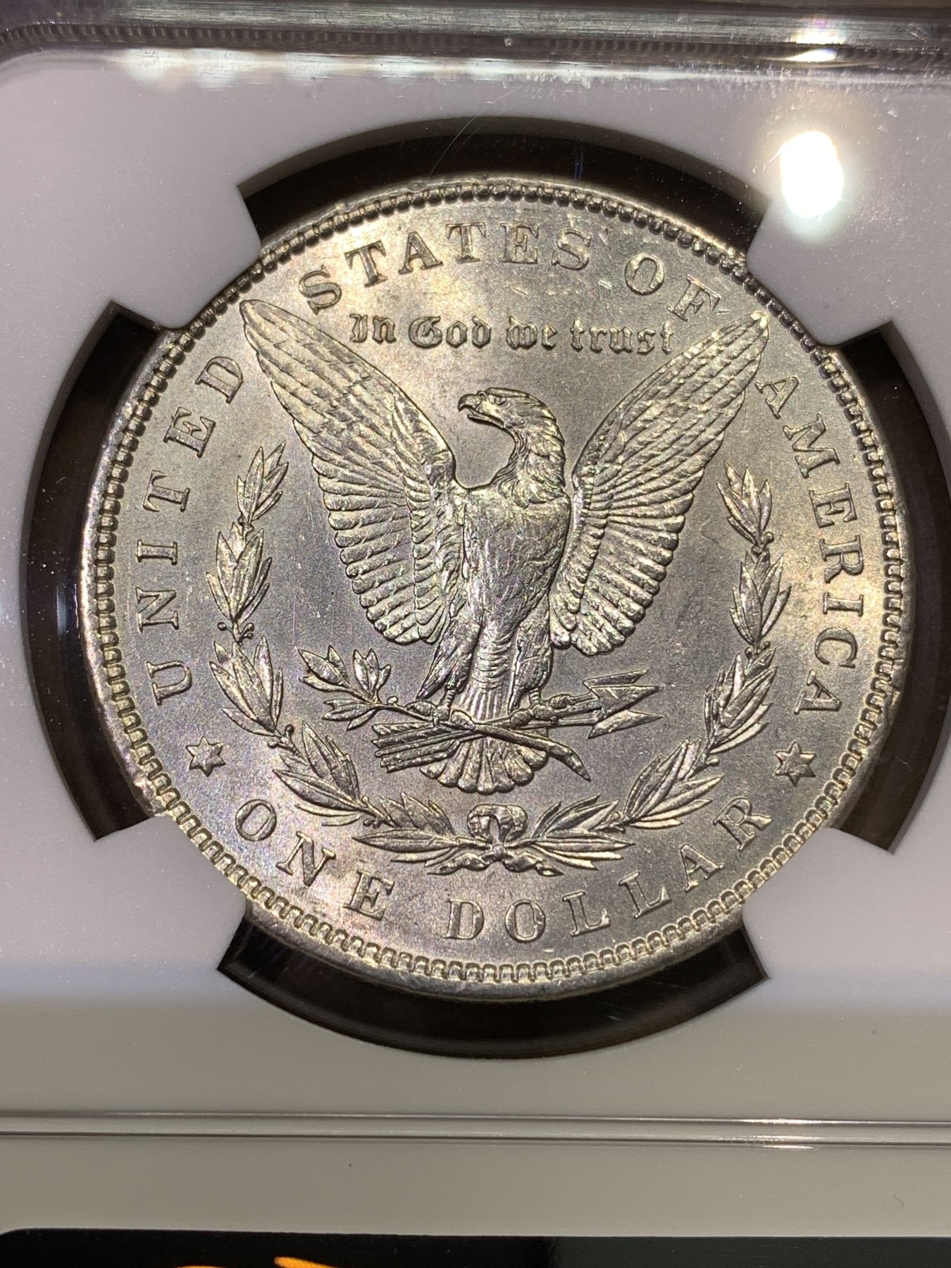 《竞宝斋》第180场-周日，周一2场 (全场包邮) NGC-AU58 1896年美国摩根银元