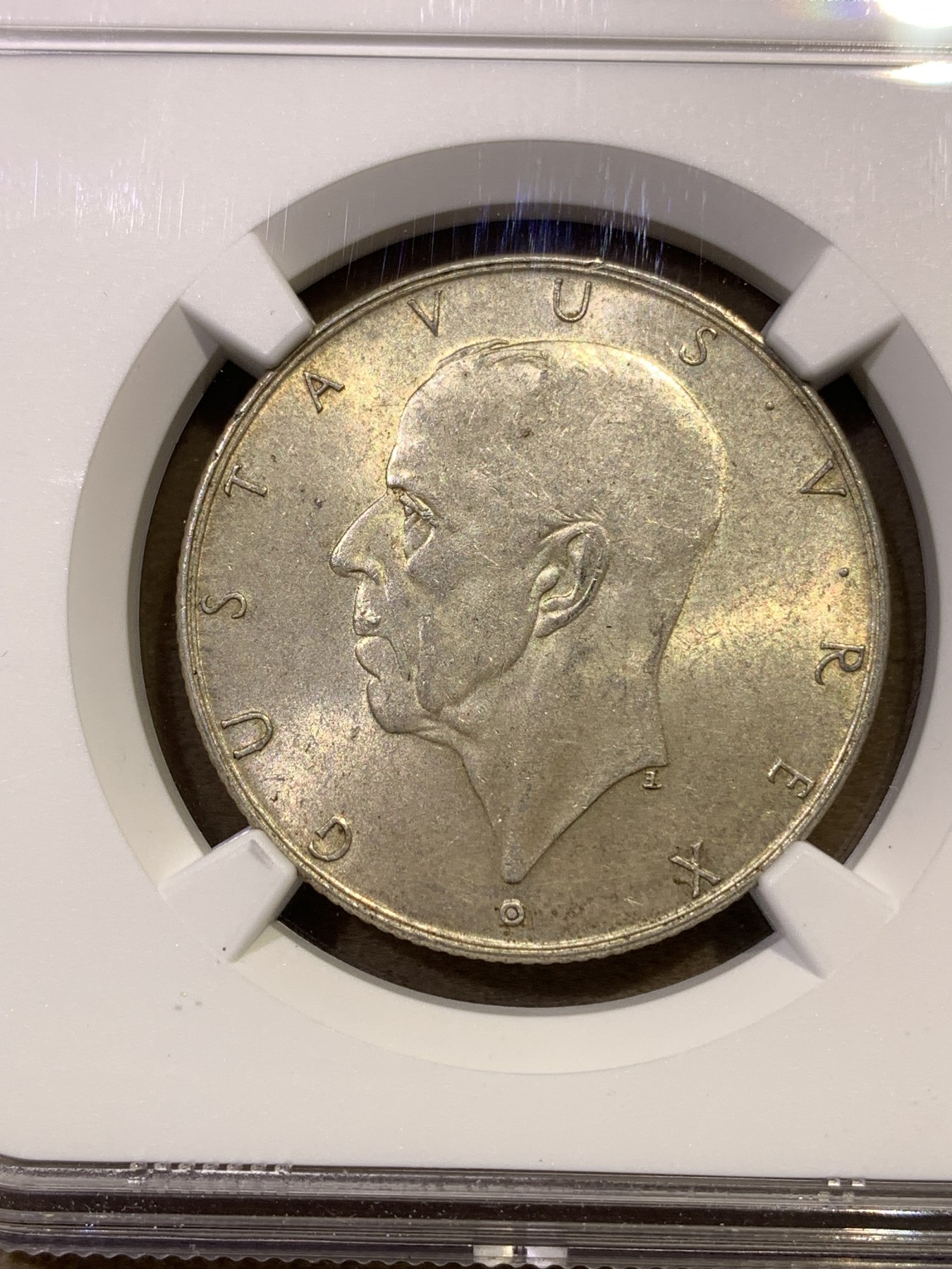 《竞宝斋》第180场-周日，周一2场 (全场包邮) NGC-MS63 瑞典1938年 三百周年纪念 2克朗银币