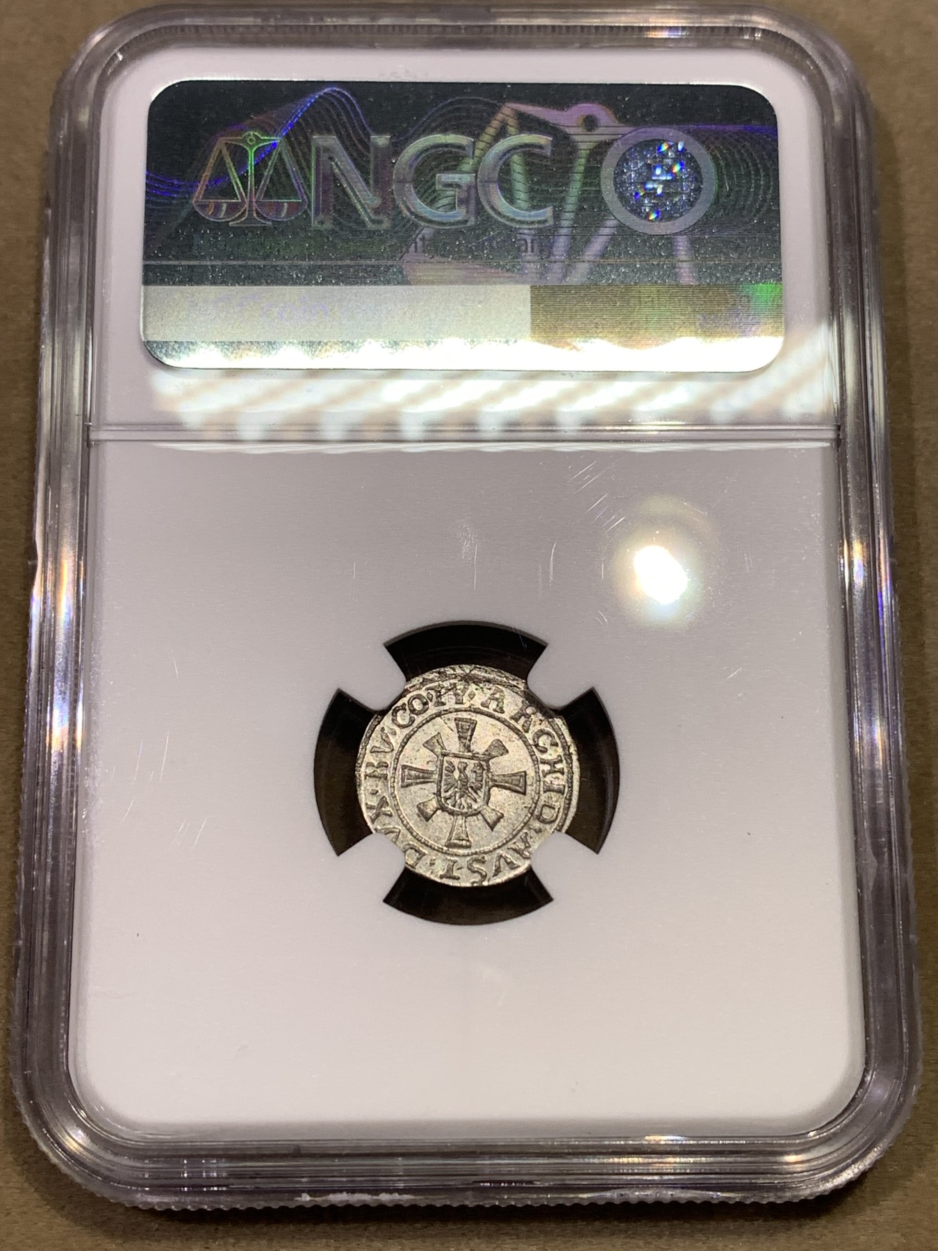 《竞宝斋》第180场-周日，周一2场 (全场包邮) NGC MS64亚军 神罗奥地利1657年利奥波德一世1克鲁泽银币