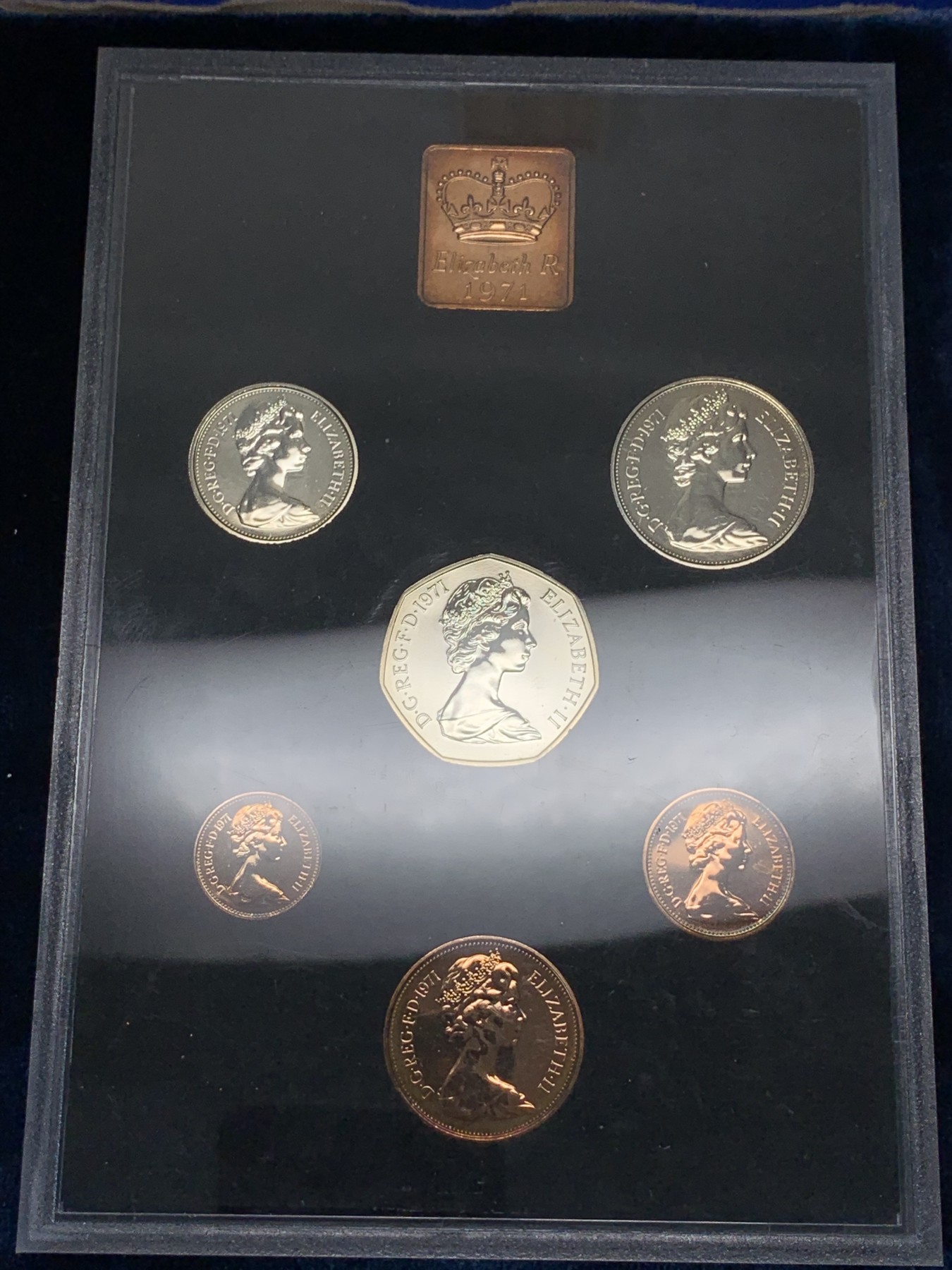《竞宝斋》第180场-周日，周一2场 (全场包邮) 英国 1971年伊丽莎白二世精制套币