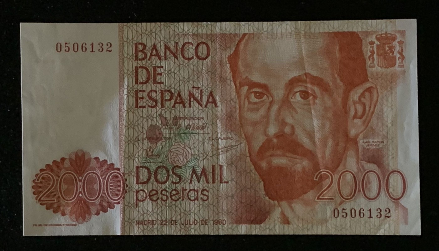 紫瑗钱币——第306期拍卖 西班牙 1983年 胡安·拉蒙·希门尼斯 2000比塞塔 AU