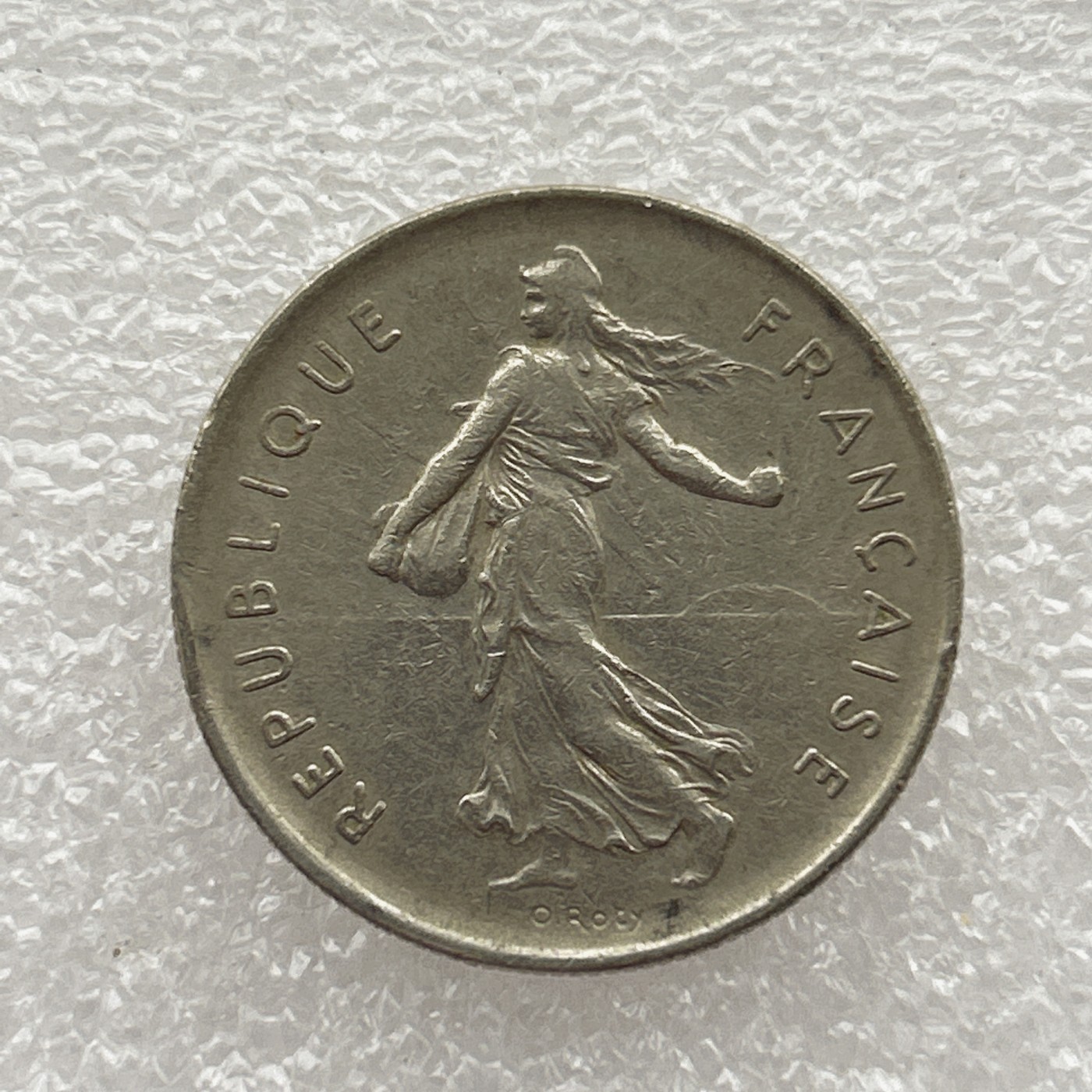 全场一元起拍 世界钱币散币场 第五期 法国1971年5法郎 播种女