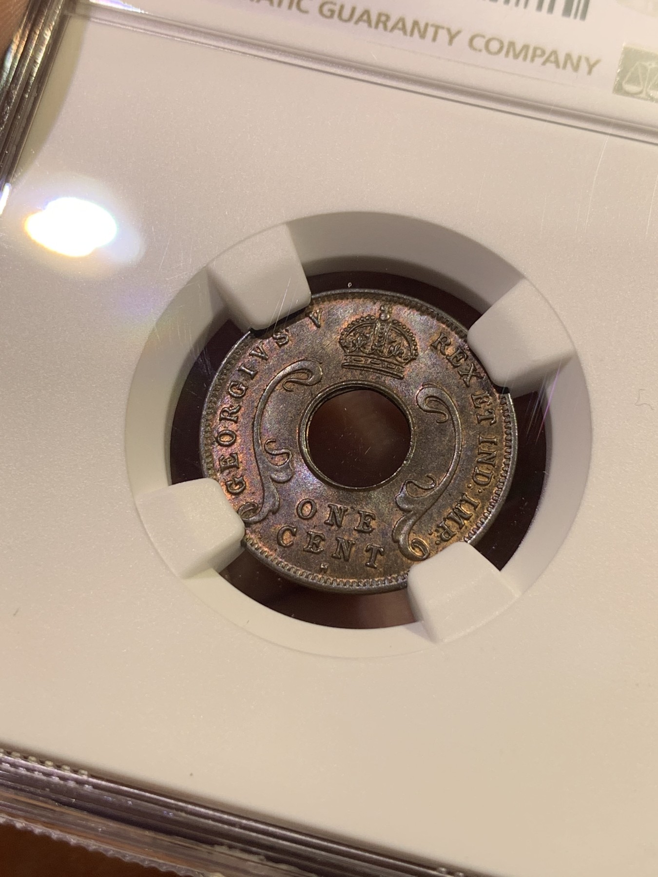 《竞宝斋》第180场-周日，周一2场 (全场包邮) NGC MS64BN 东非1924红铜1分