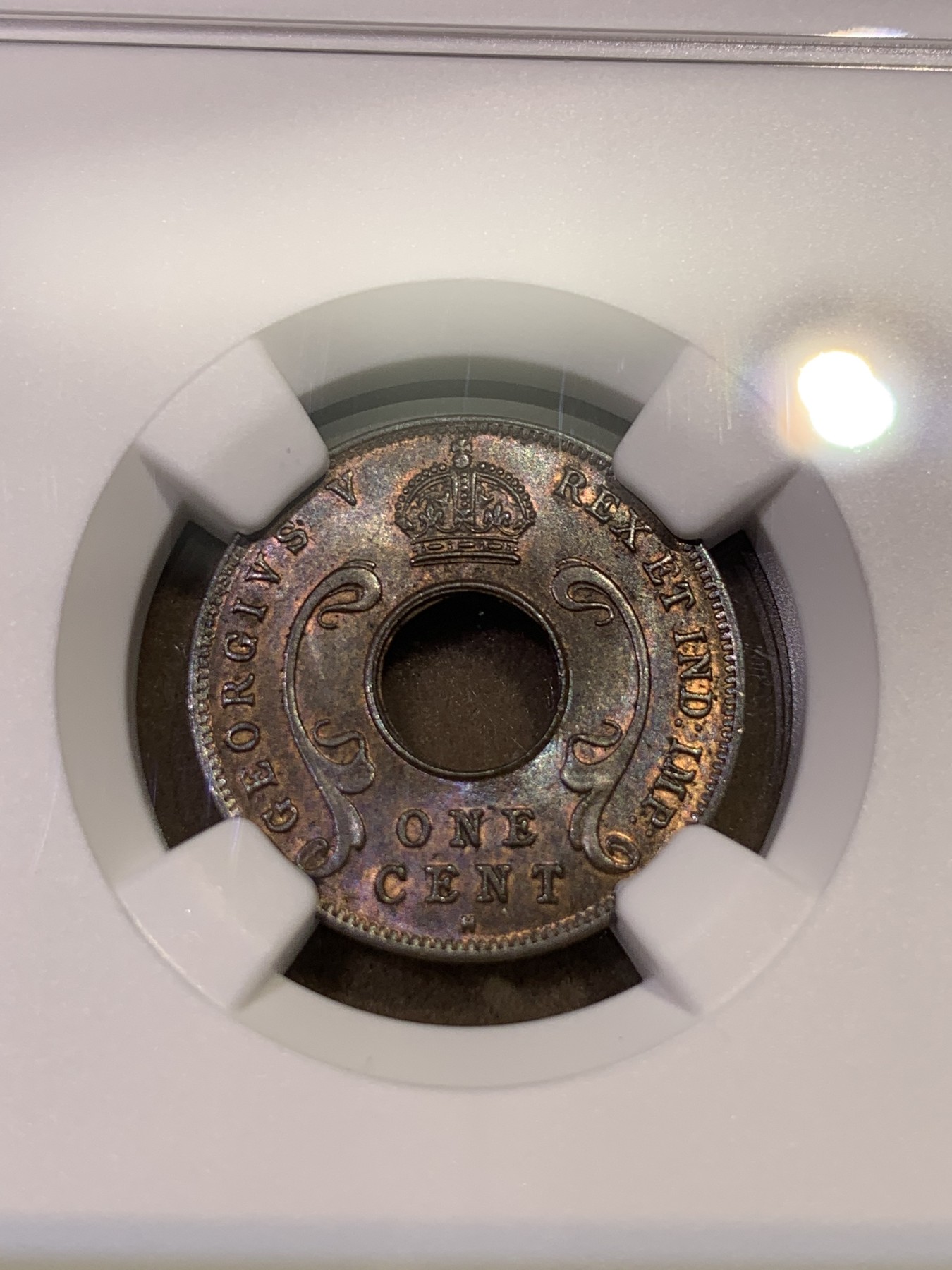 《竞宝斋》第180场-周日，周一2场 (全场包邮) NGC MS64BN 东非1924红铜1分