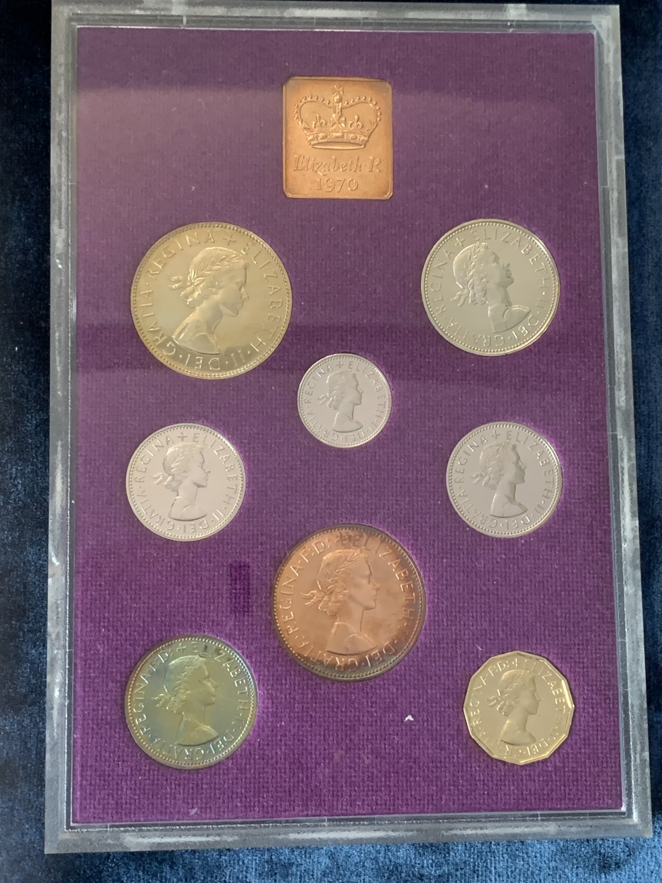 《竞宝斋》第180场-周日，周一2场 (全场包邮) 英国 1970年伊丽莎白二世精制套币，12进制关门币