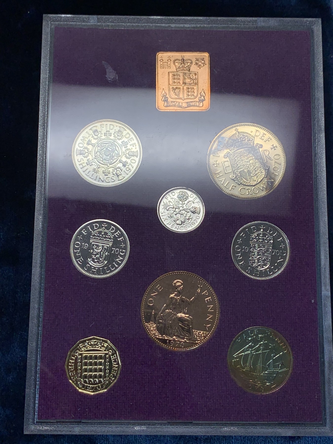 《竞宝斋》第180场-周日，周一2场 (全场包邮) 英国 1970年伊丽莎白二世精制套币，12进制关门币