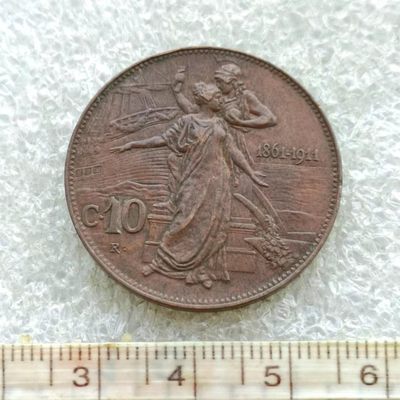 【淘币小摊】第一百三十七拍  散币场 周四至周日 四连拍   满百包邮 - 意大利1911年10分铜币