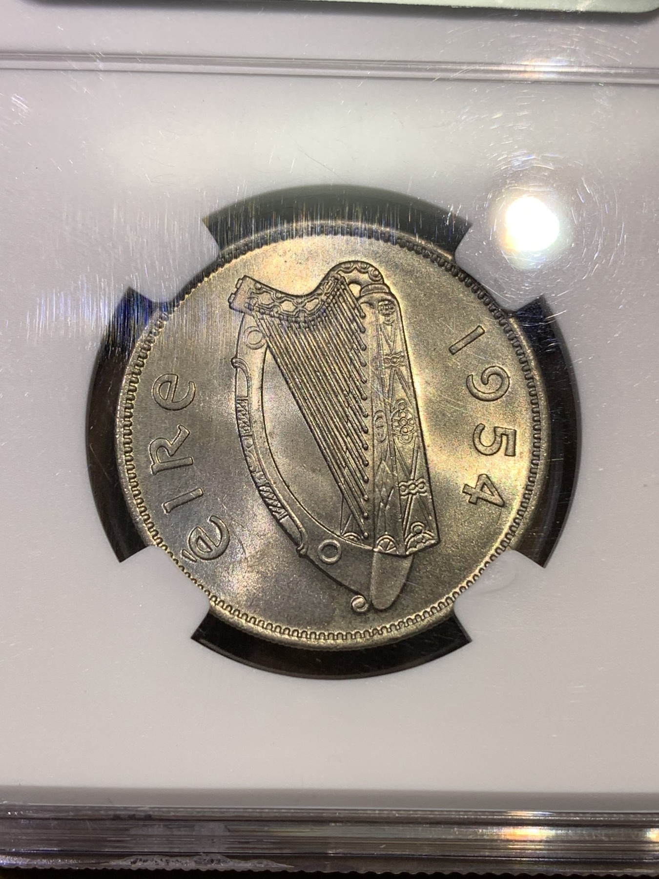 《竞宝斋》第180场-周日，周一2场 (全场包邮) NGC MS65 爱尔兰1954年2先令