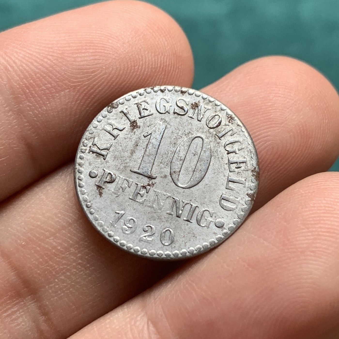 《竞宝斋》第180场-周日，周一2场 (全场包邮) 德国1920年紧急时期10芬尼铁币 奔马不错