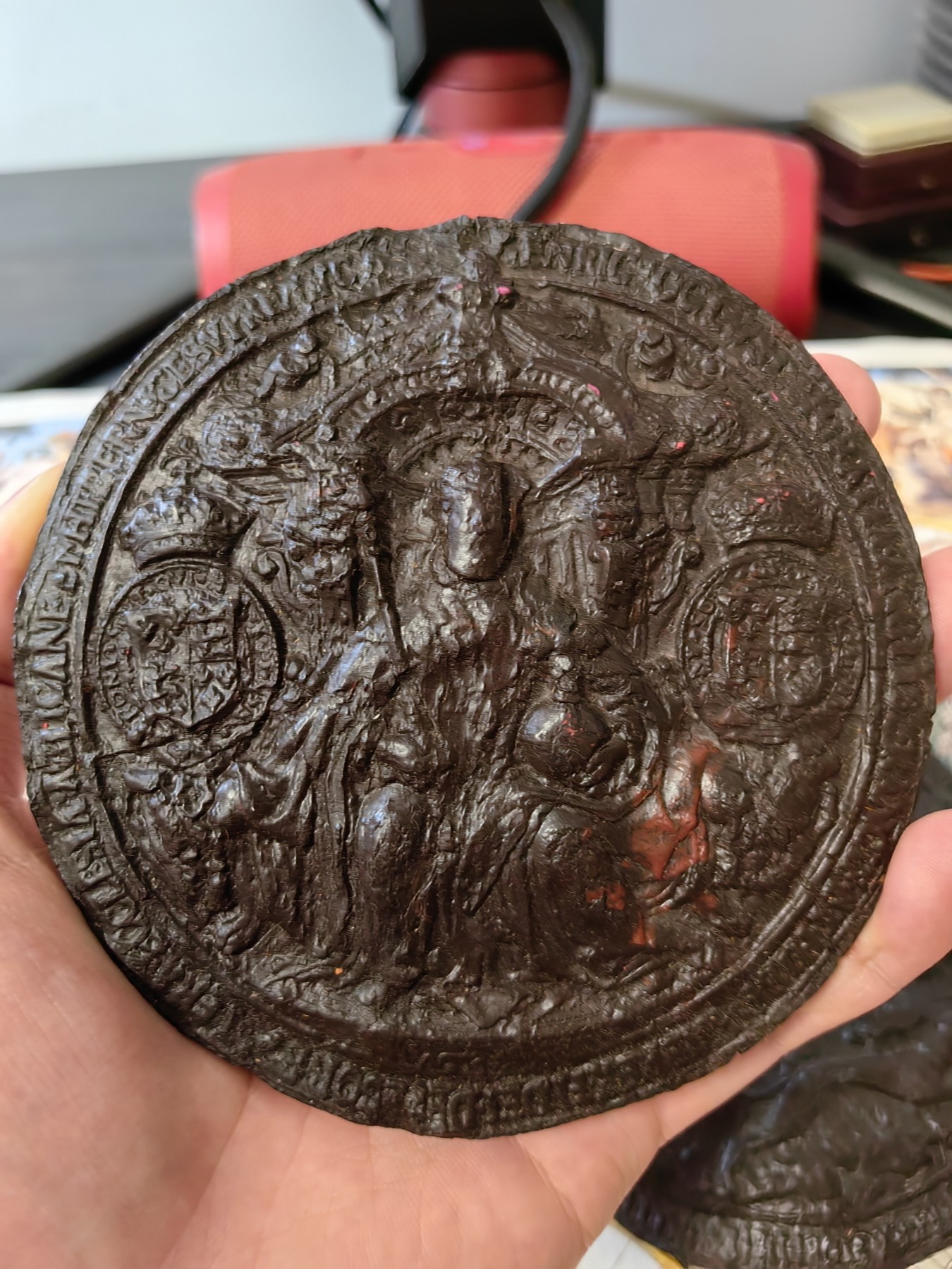 橡树集藏-006场 海纳百川 英国 亨利八世 国玺（great seal）复刻纪念 。120mm超大尺寸，古韵犹存。