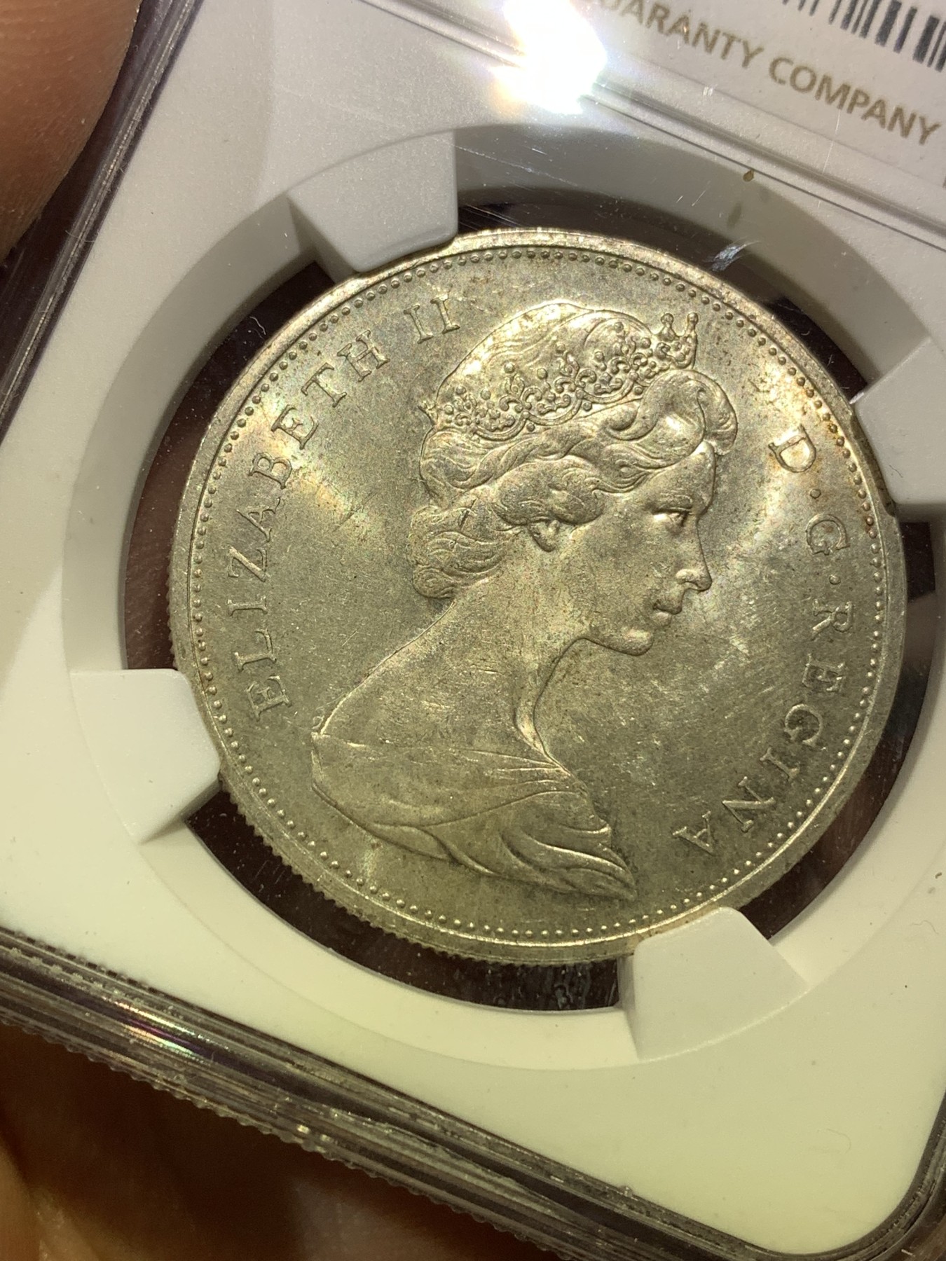 《竞宝斋》第180场-周日，周一2场 (全场包邮) NGC MS62 1965年加拿大伊丽莎白二世划船大银币