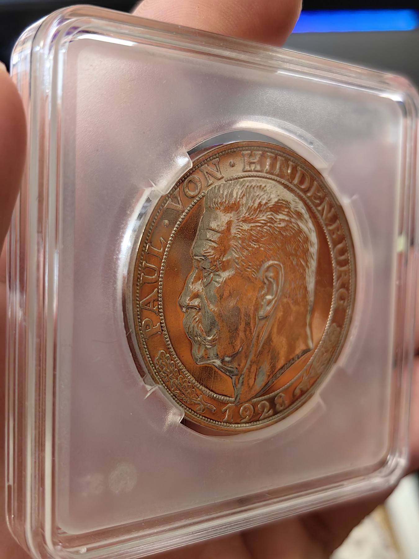 橡树集藏-006场 海纳百川 1927 兴登堡大寿5马克银章 较少伯恩哈特型 SP品质 镜面底板 有评级潜力